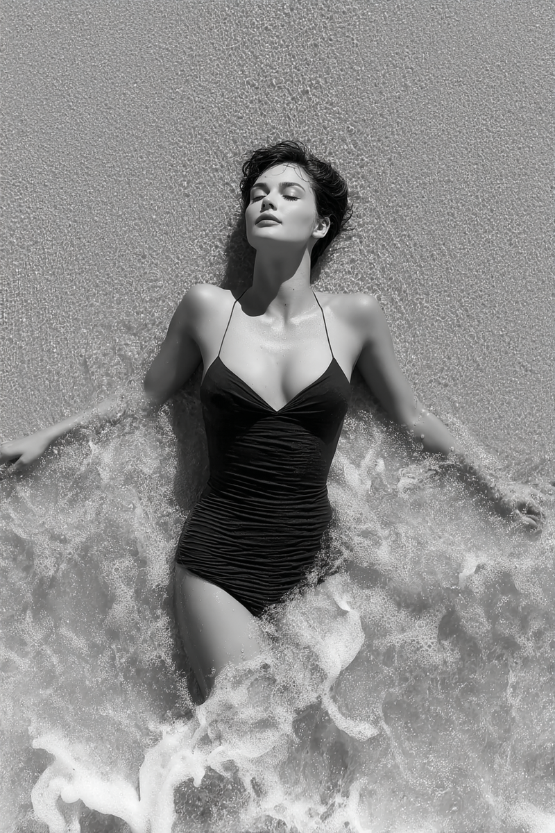 Photo artistique femme noir et blanc