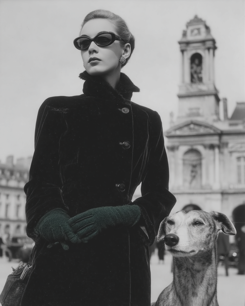 monertov 1960s black and white fashion photo of an elegant Pa 9f045196 6de7 4486 b70c e426fccc96b2 2