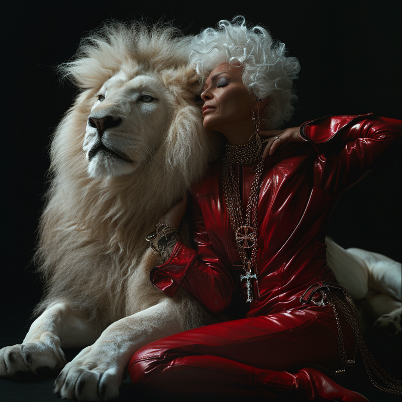 Lion blanc magnifique