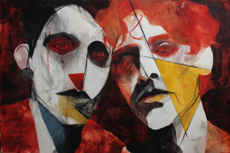 Peinture acrylique humaine