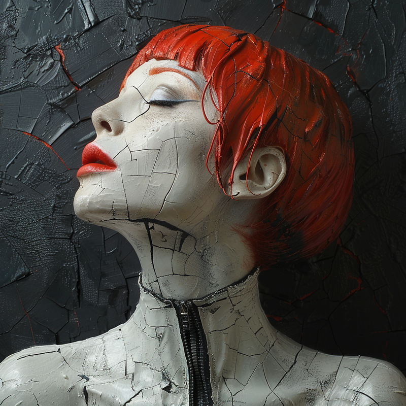 Portrait femme cheveux rouges