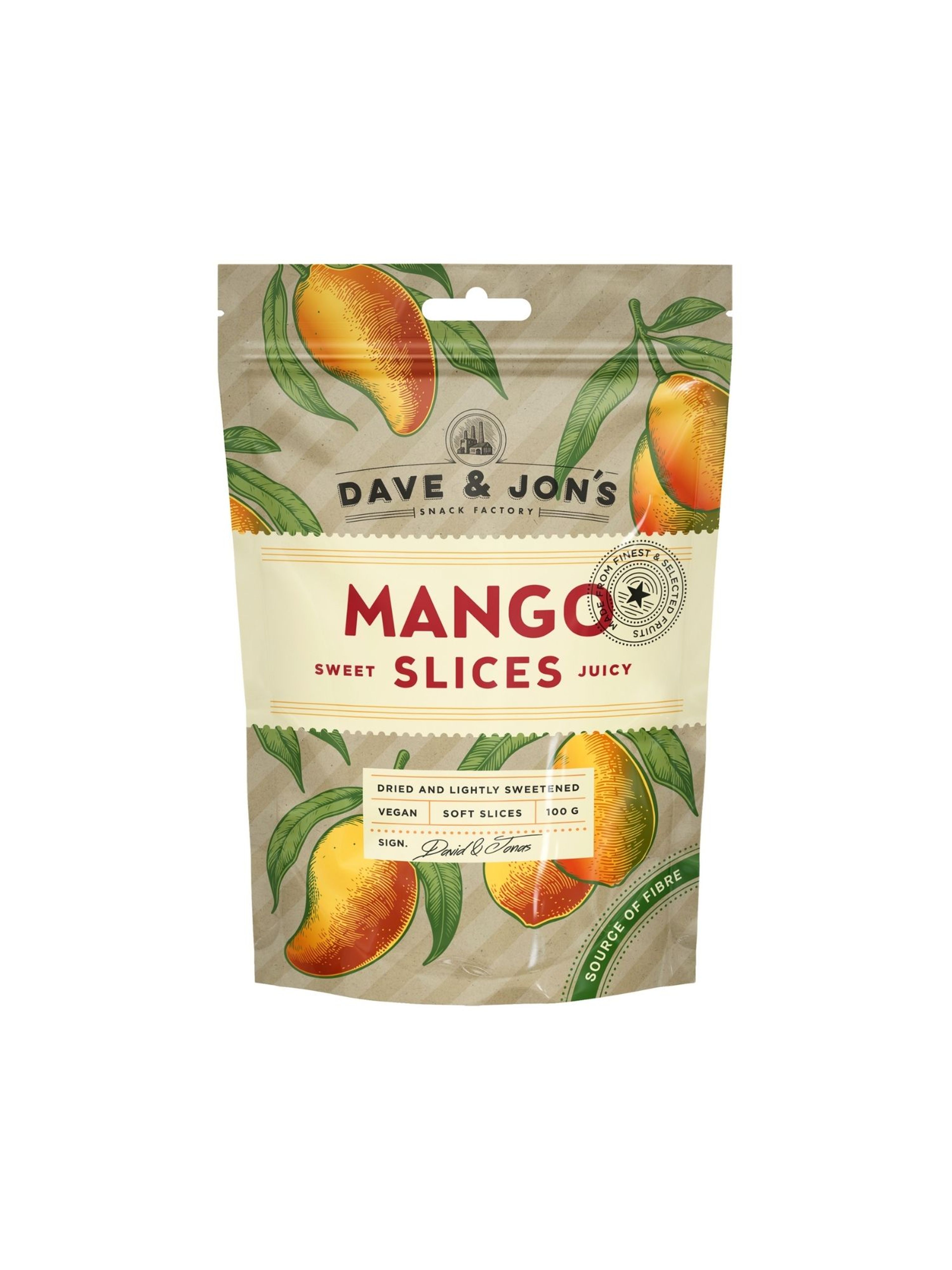 Produktbild som visar Torkad mango från Dave & Jon's
