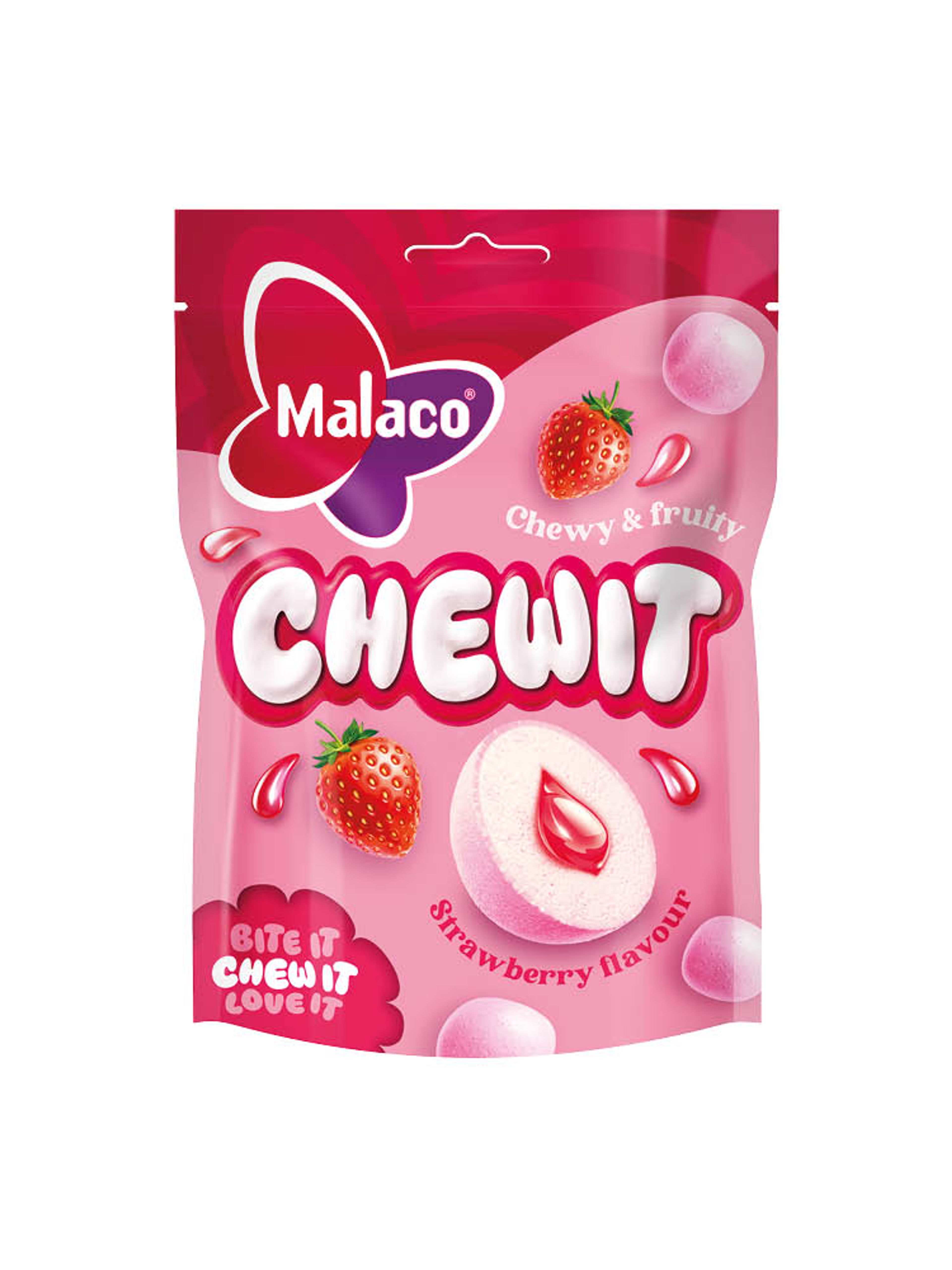Produktbild som visar Chewit Strawberry från Malaco