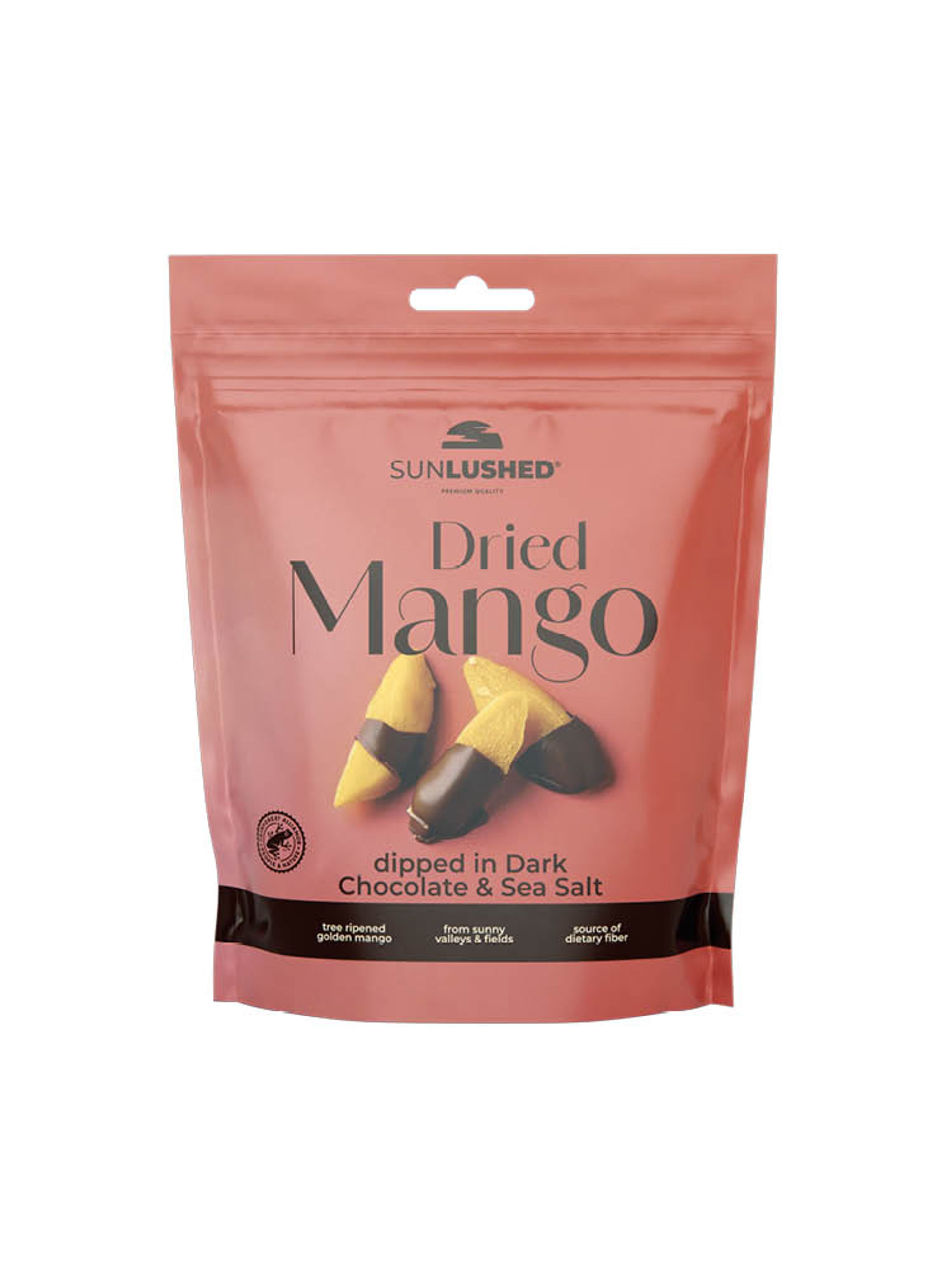 Produktbild som visar Mango doppad i choklad & havssalt från Sunlushed