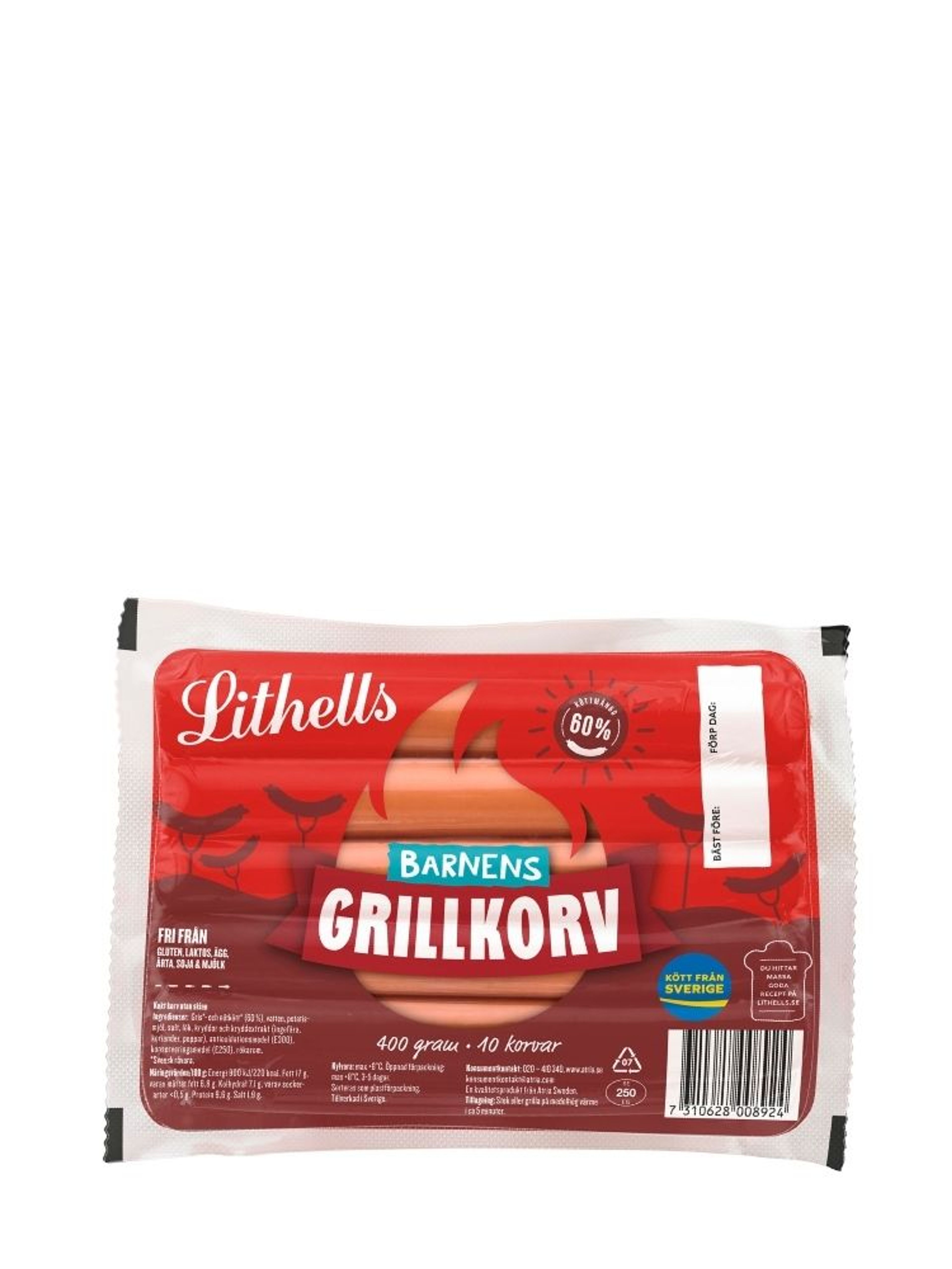 Produktbild som visar Barnens grillkorv från Lithells