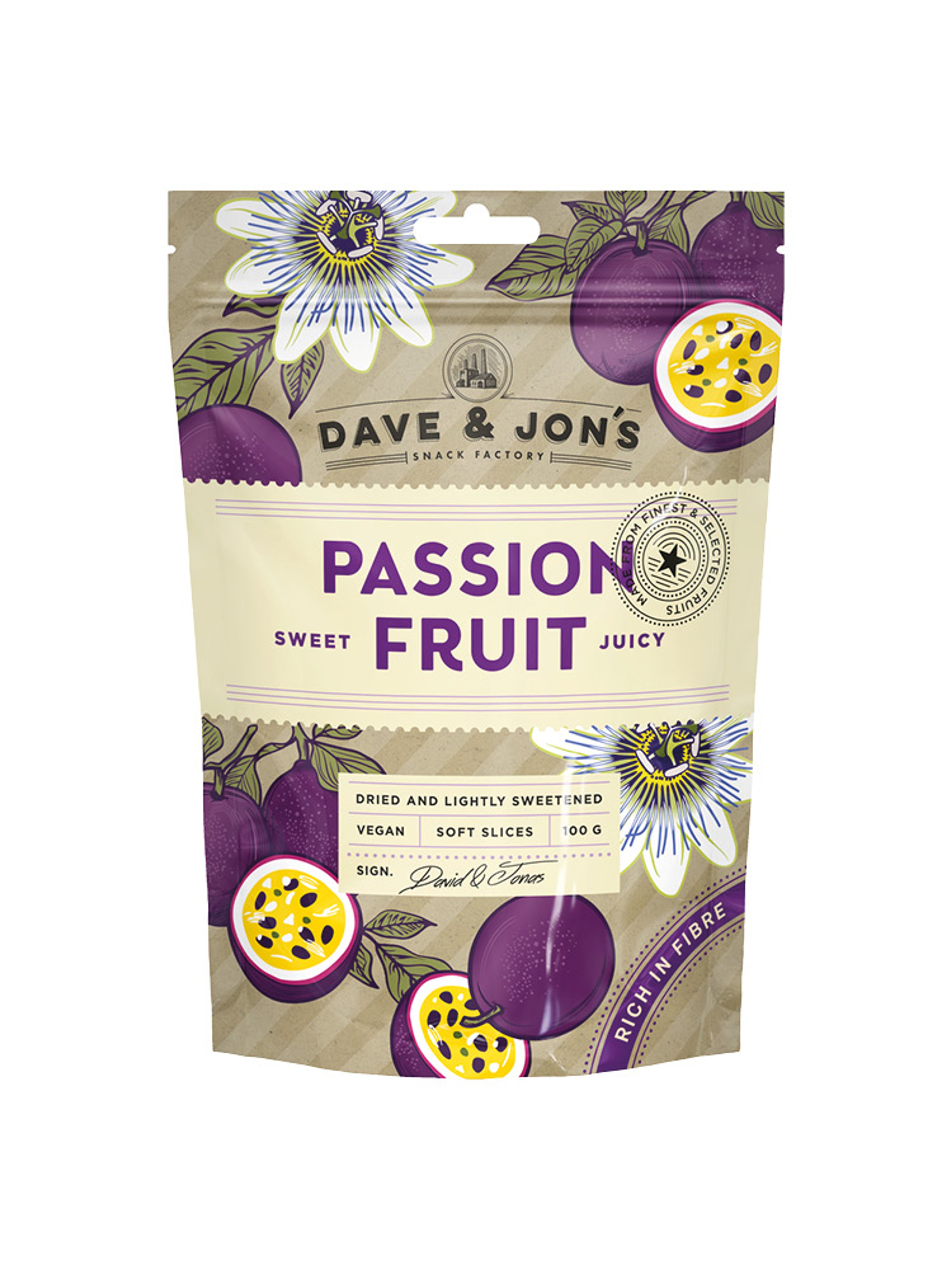 Produktbild som visar Torkad Passionsfrukt  från Dave & Jon's