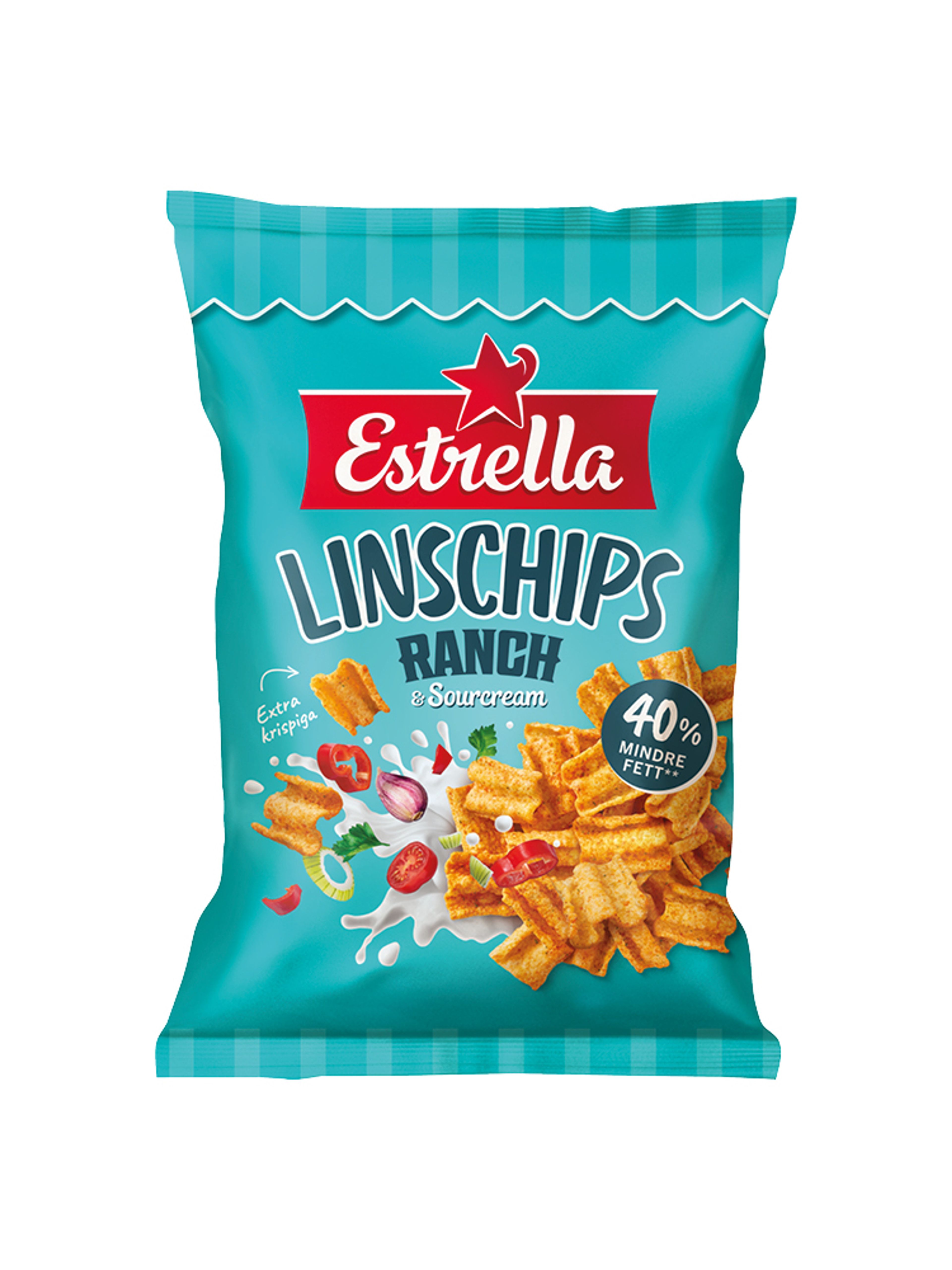 Produktbild som visar Linschips Ranch & Sourcream från Estrella
