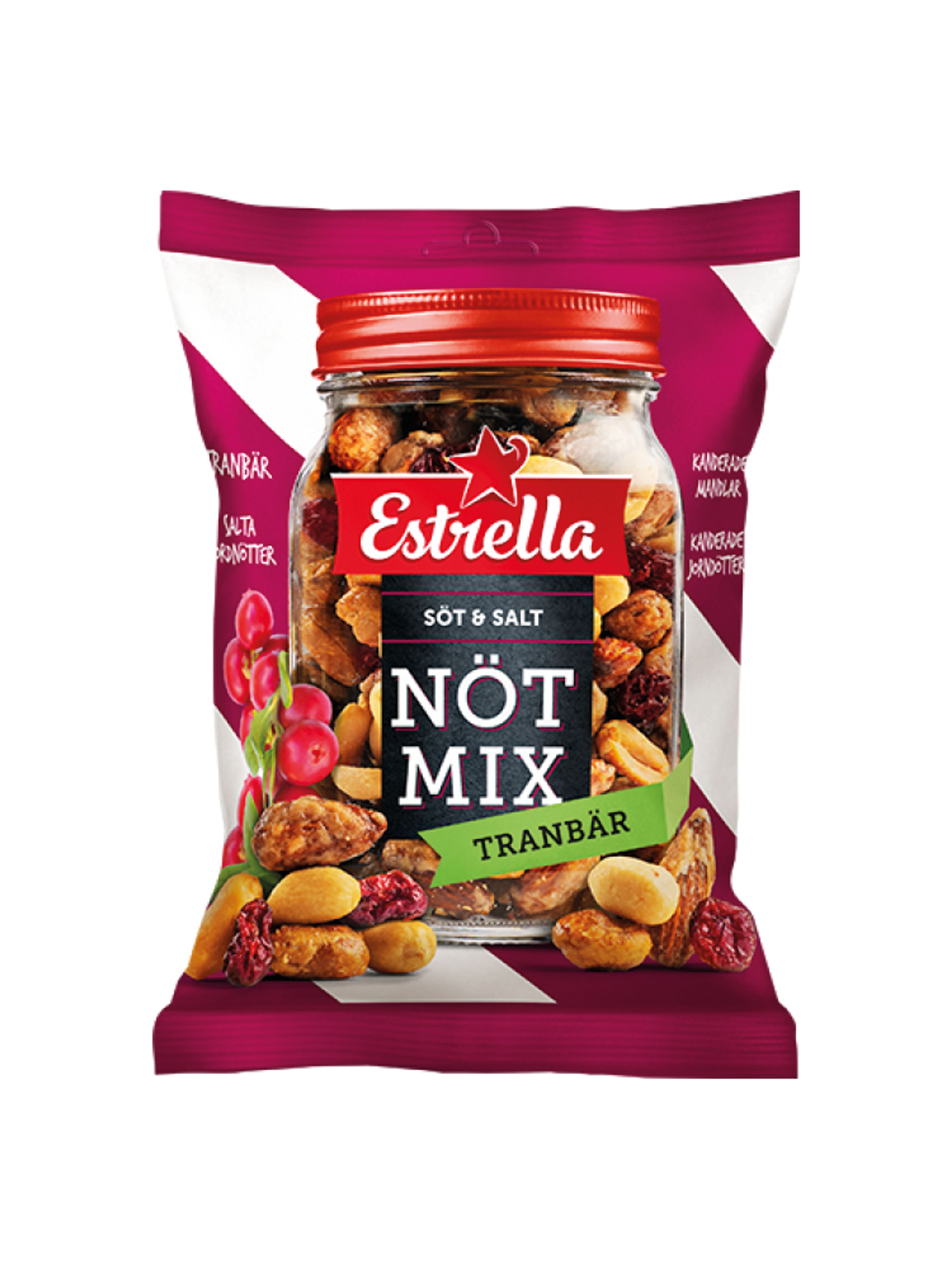 Produktbild som visar Nötmix Tranbär från Estrella
