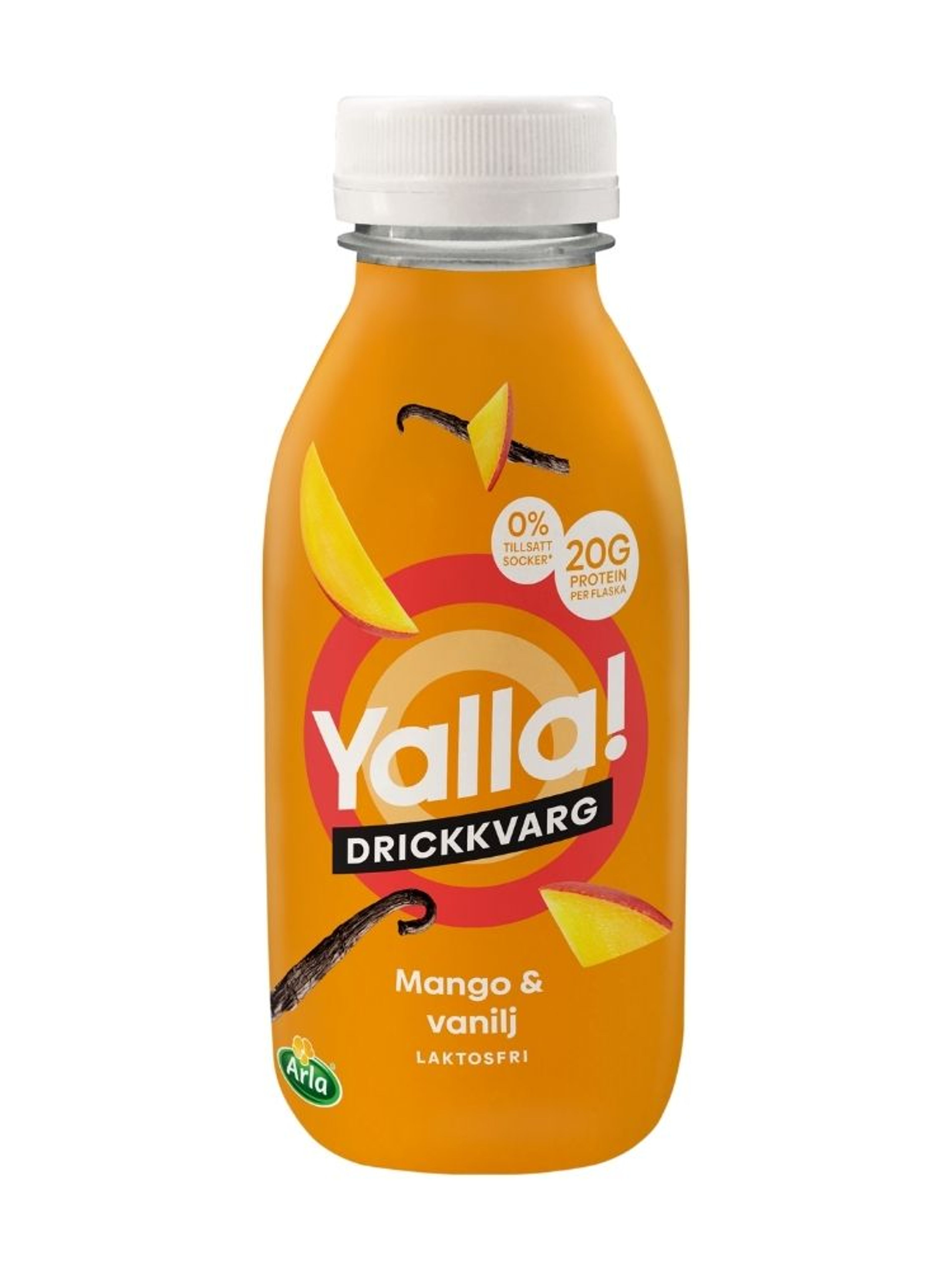 Produktbild som visar Drickkvarg mango & vanilj från Yalla®