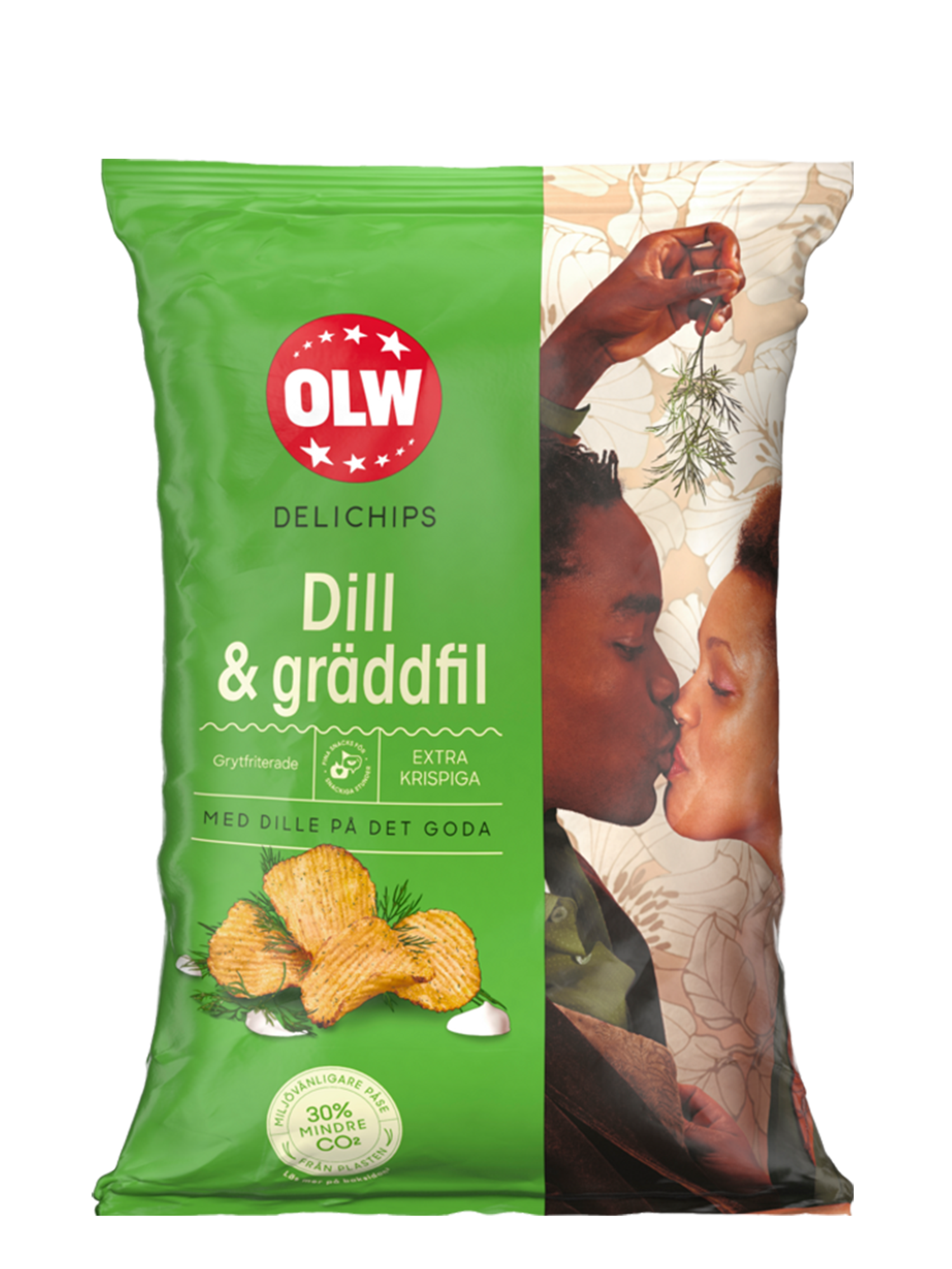 Produktbild som visar Delichips Dill & Gräddfil från OLW