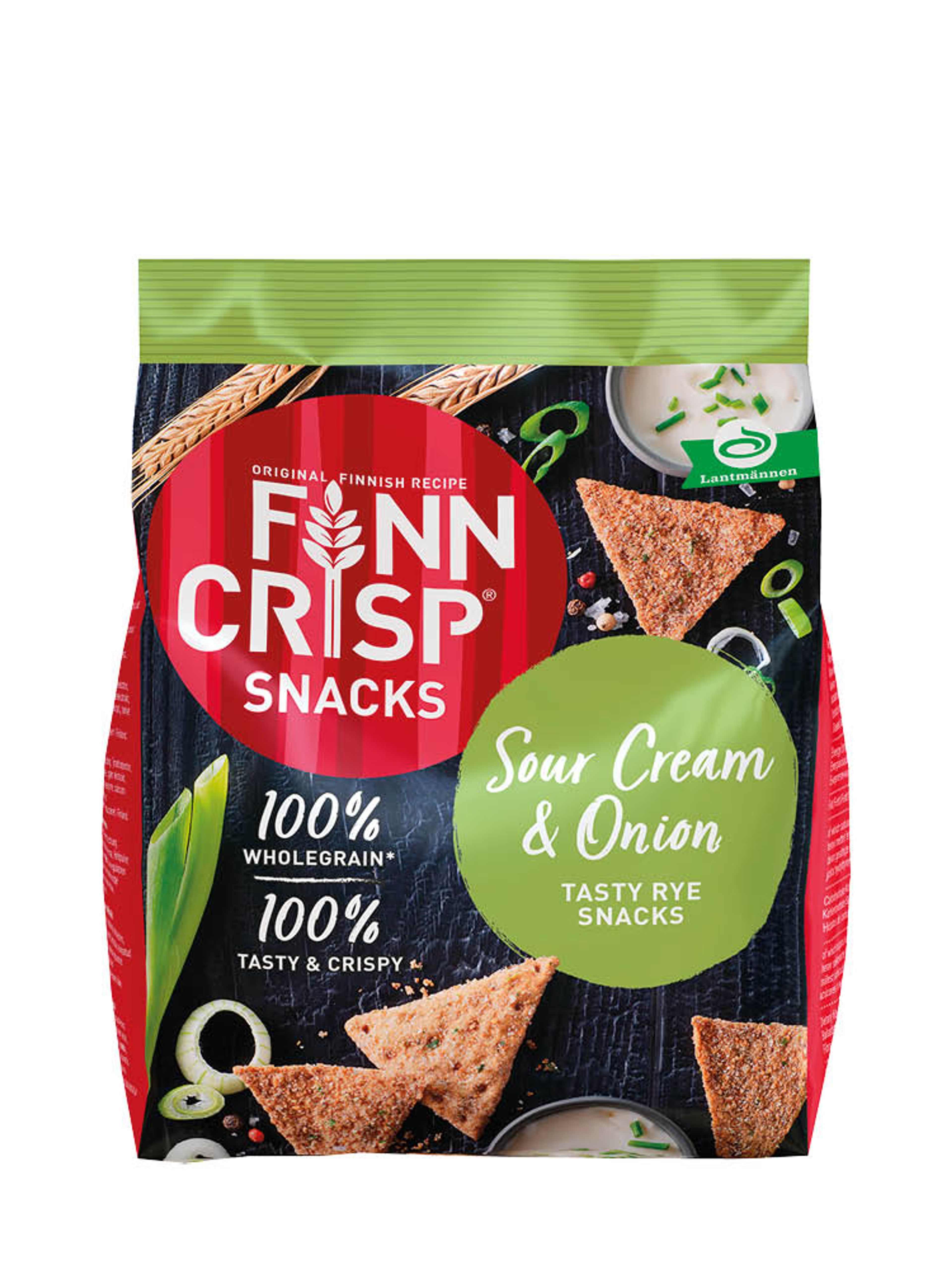 Produktbild som visar Snacks Sour Cream & Onion från Finn Crisp