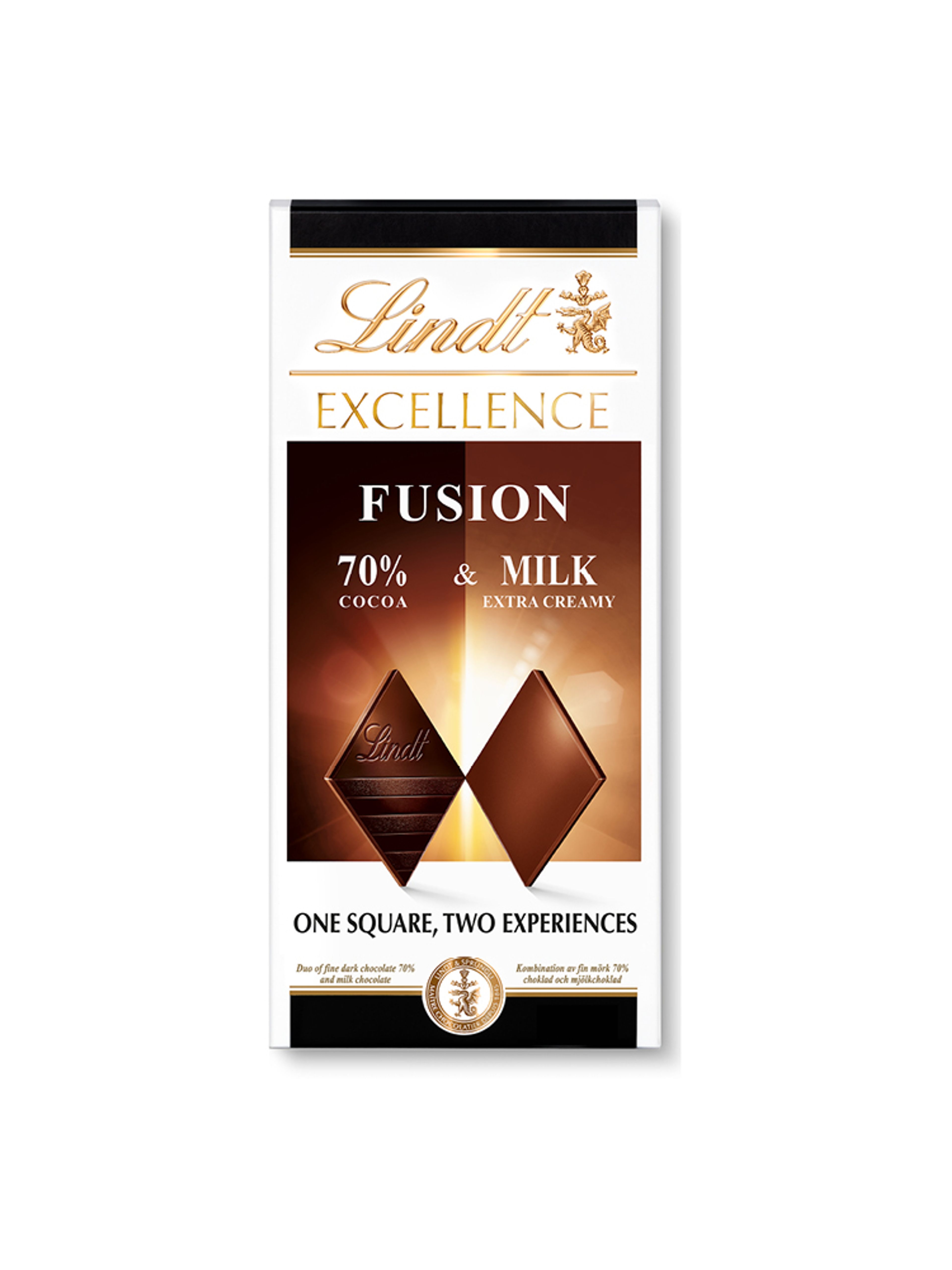 Produktbild som visar EXCELLENCE FUSION 70 % & MILK från Lindt