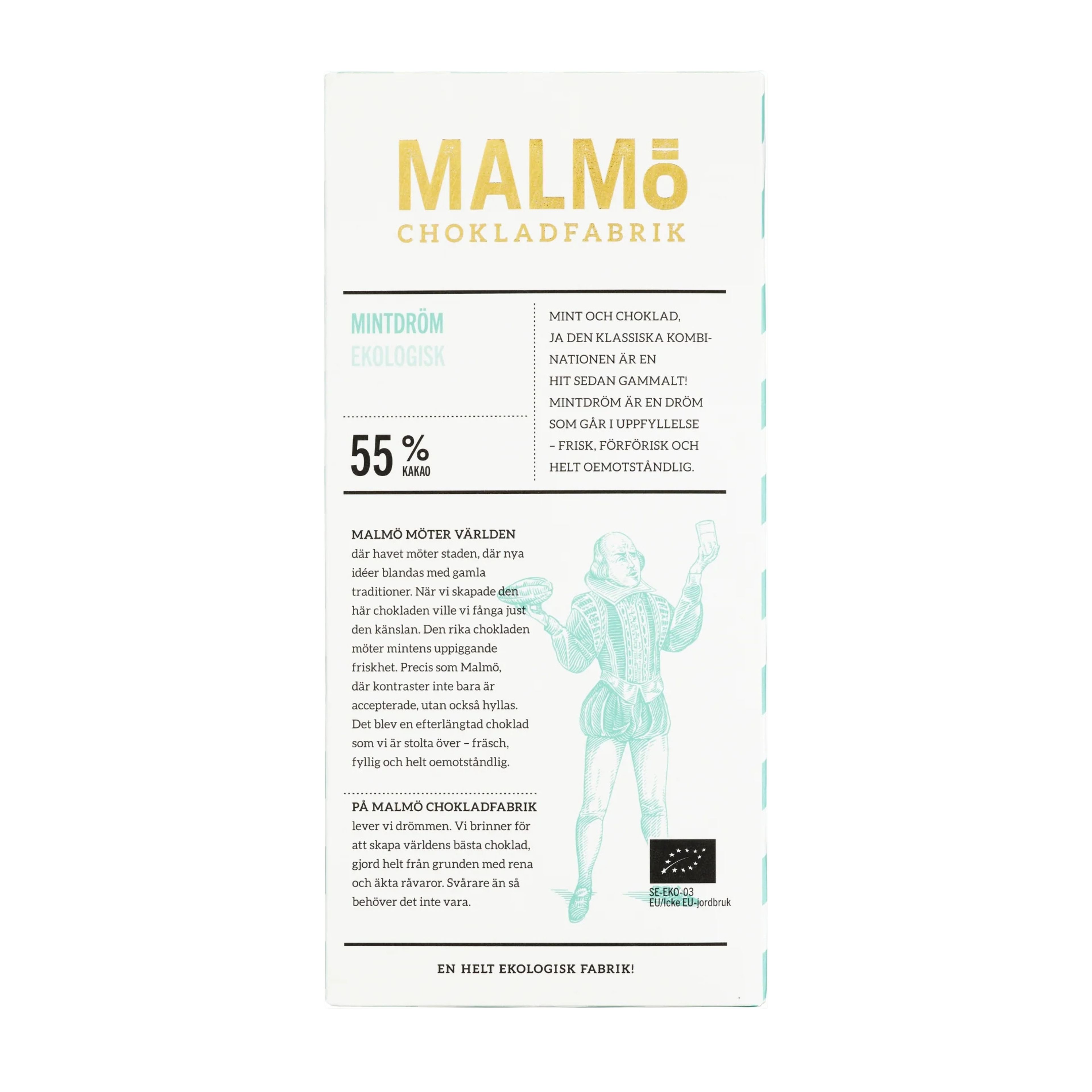 Produktbild som visar Chokladkaka Mintdröm från Malmö Chokladfabrik