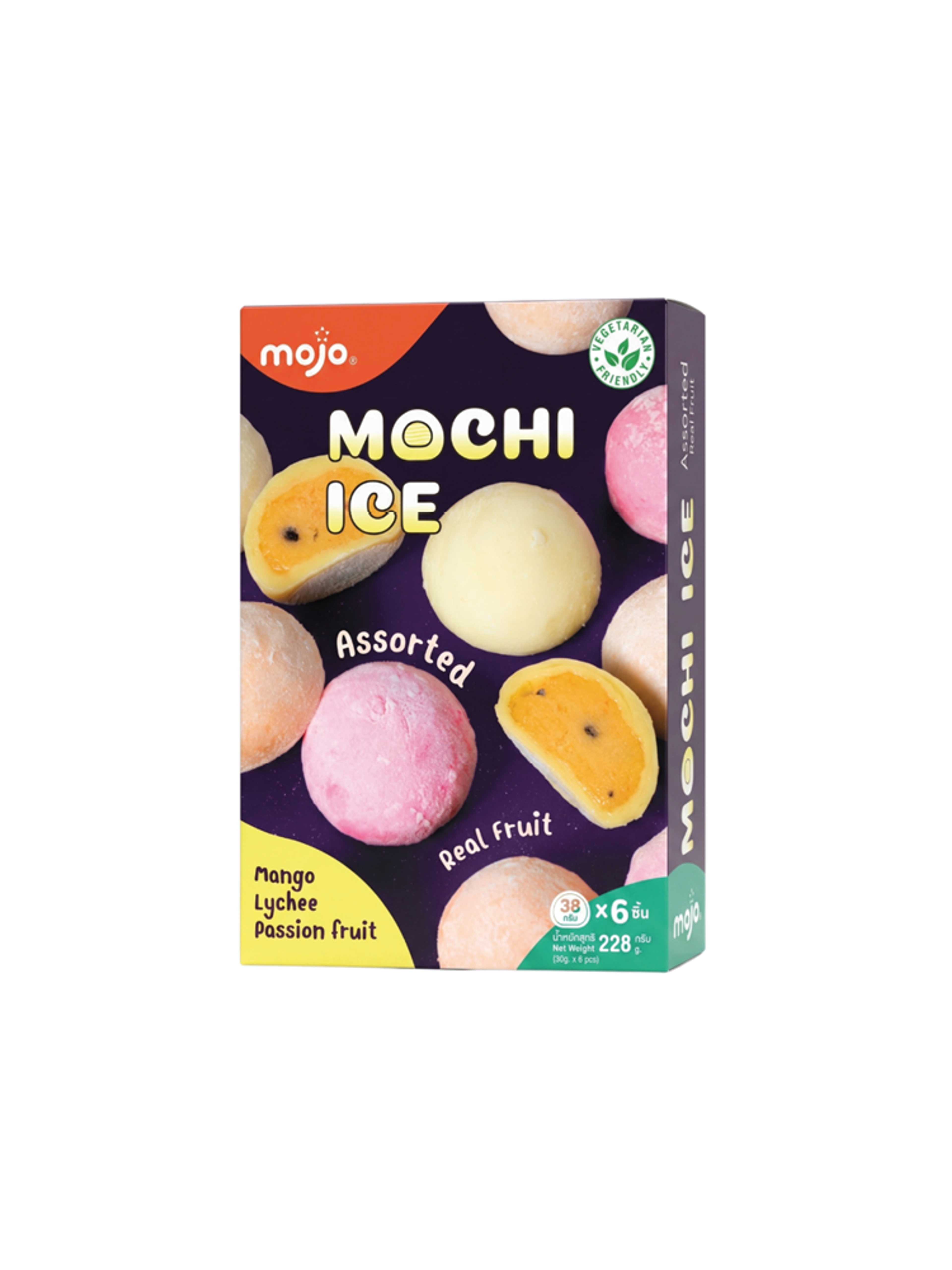 Produktbild som visar Mochi - Mango, Lychee, Passion fruit från Mojo