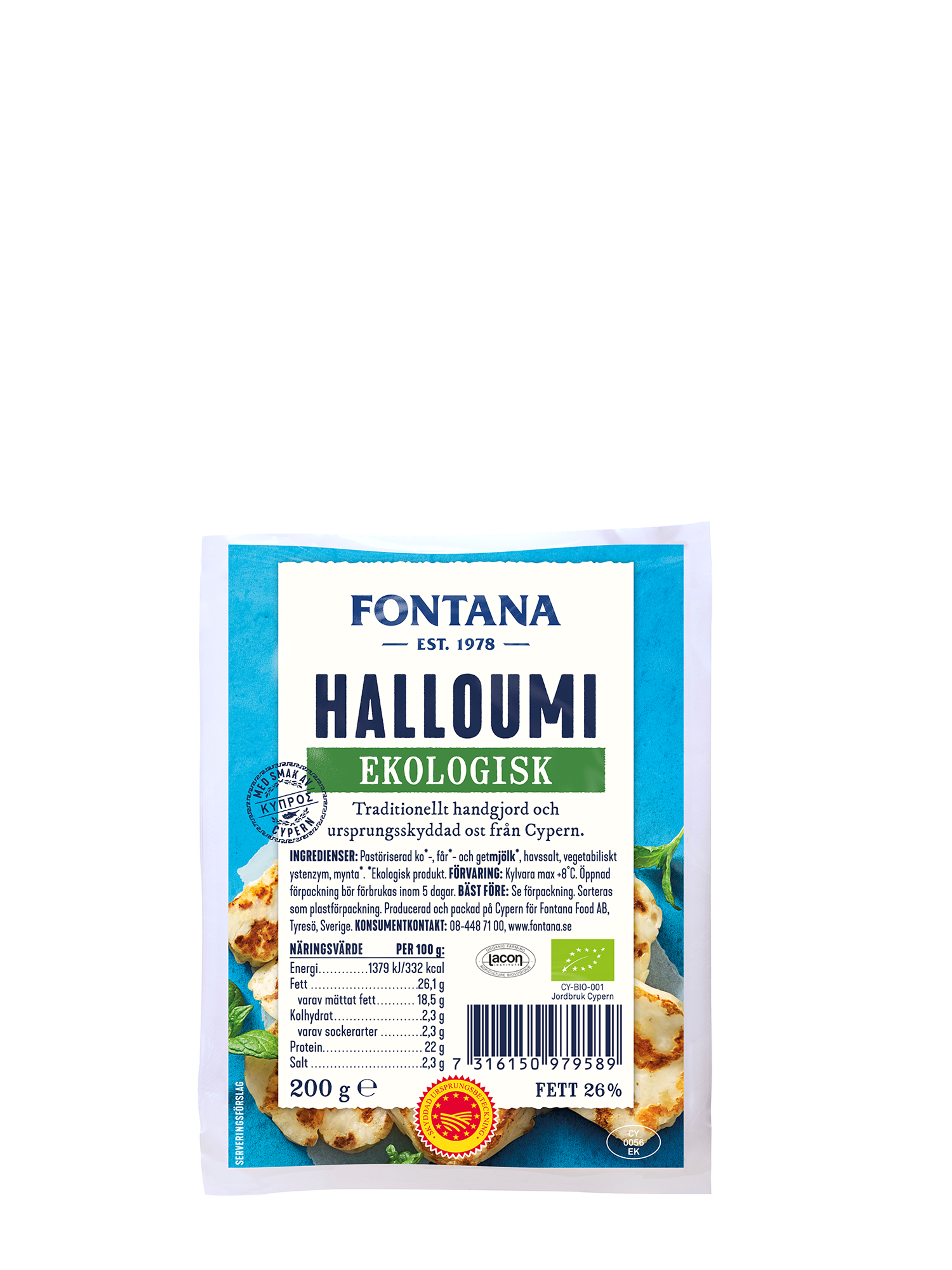 Produktbild som visar Halloumi Ekologisk från Fontana