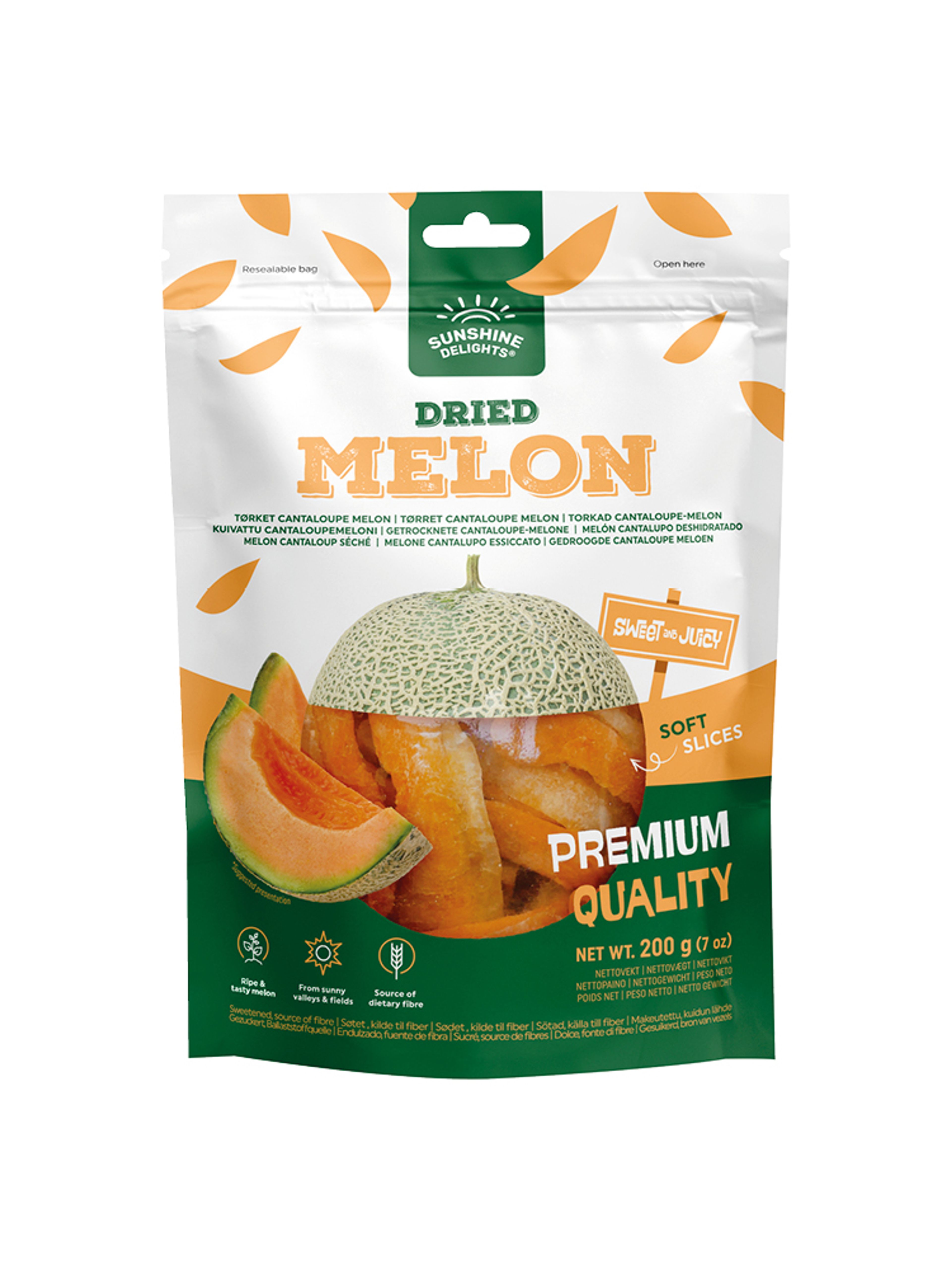 Produktbild som visar Dried Melon från Sunshine Delights