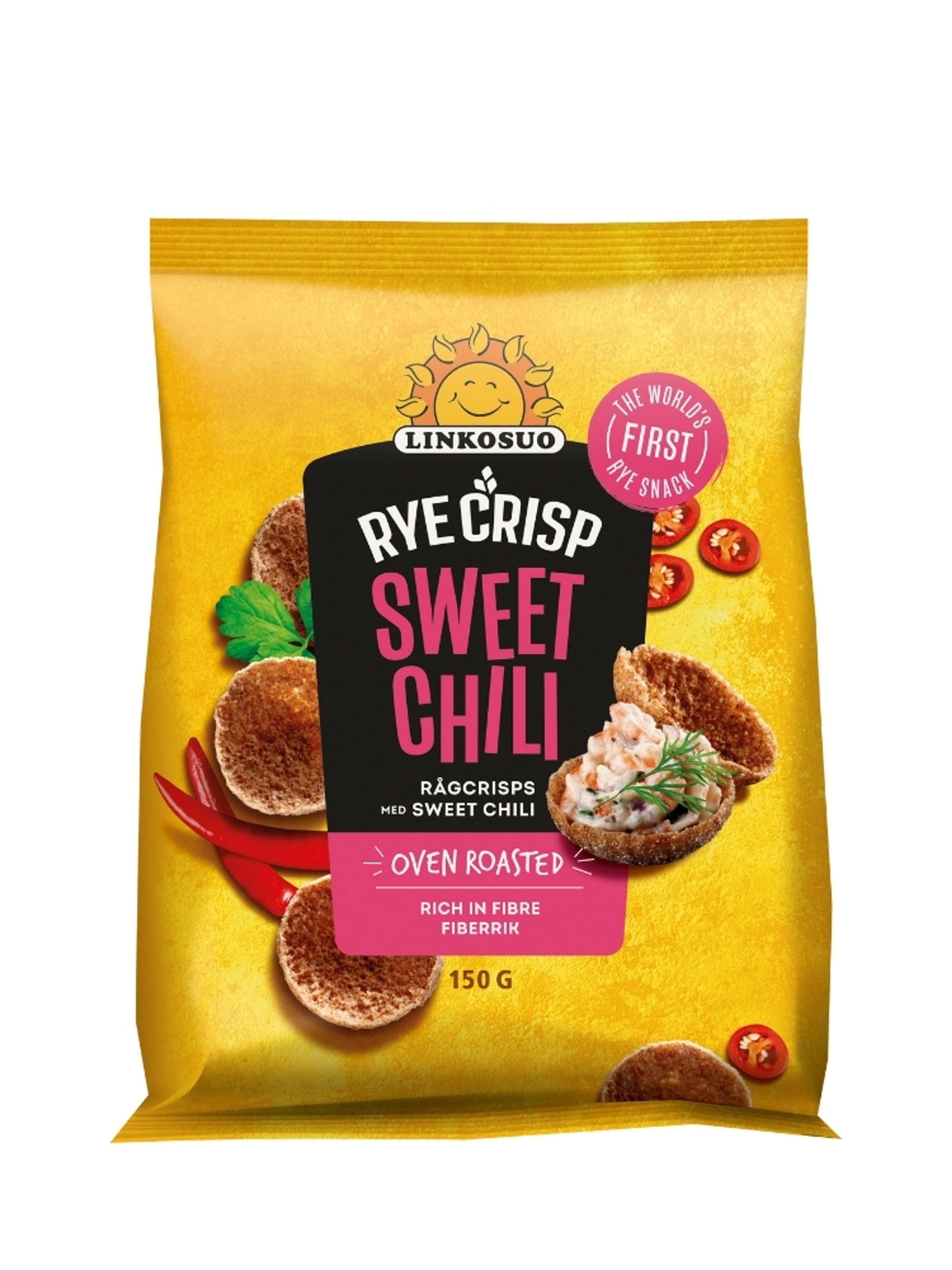 Produktbild som visar Rågchips Sweet Chili från Linkosuo