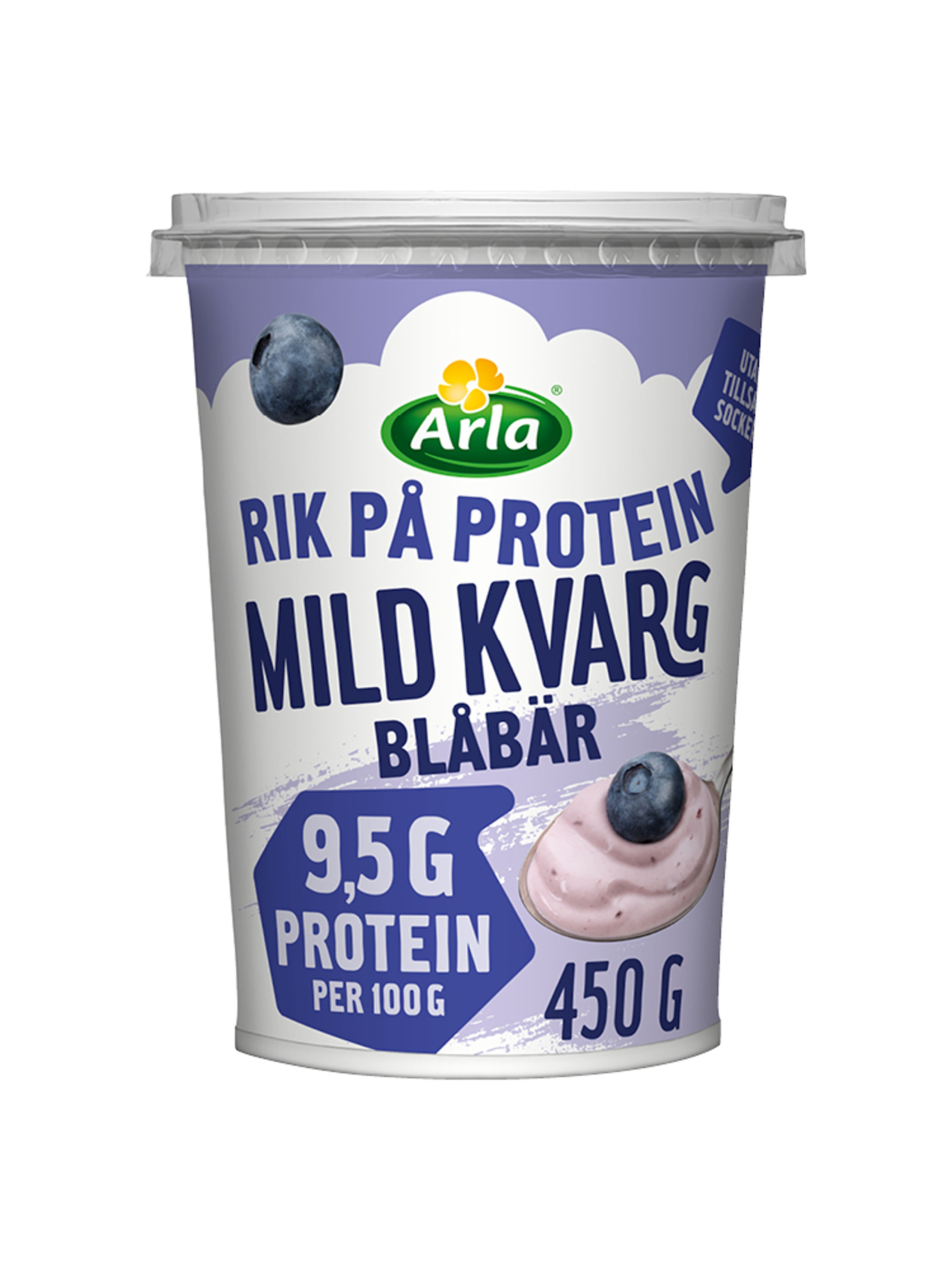 Produktbild som visar Mild kvarg blåbär 0.2% från Arla®