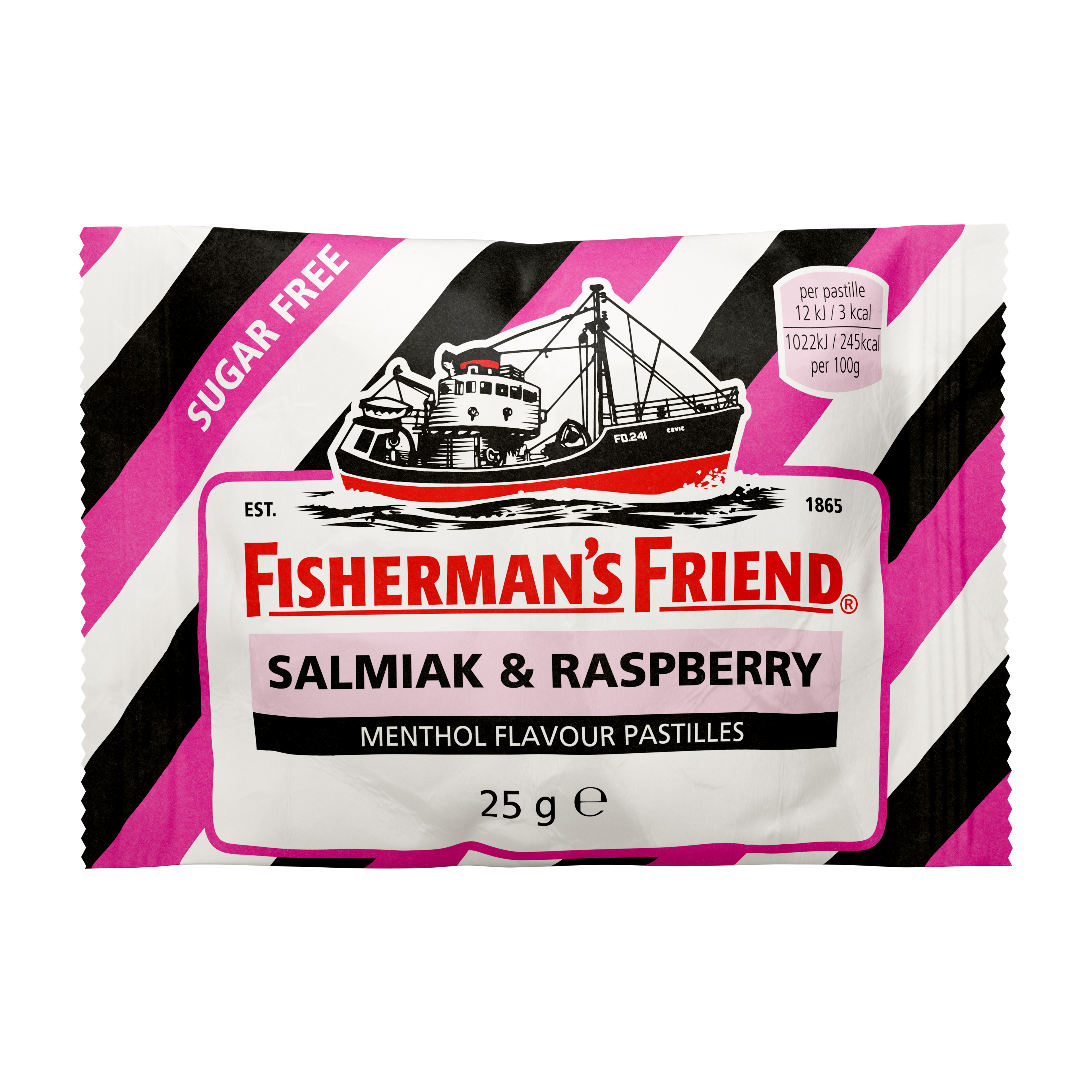 Produktbild som visar Halstablett - Salmiak & Raspberry från Fisherman's Friend