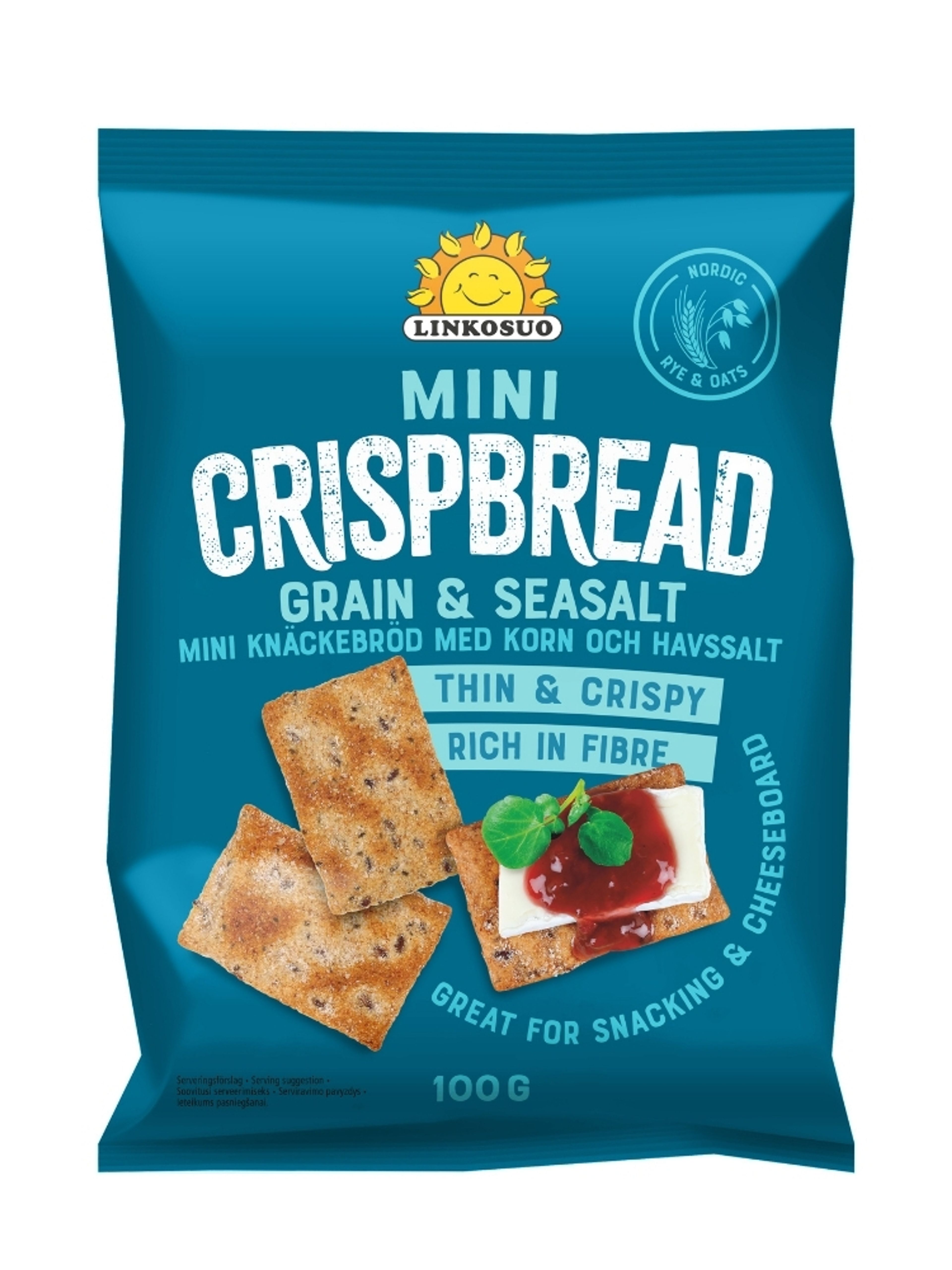 Produktbild som visar Mini crispbread Grain & Sea Salt från Linkosuo