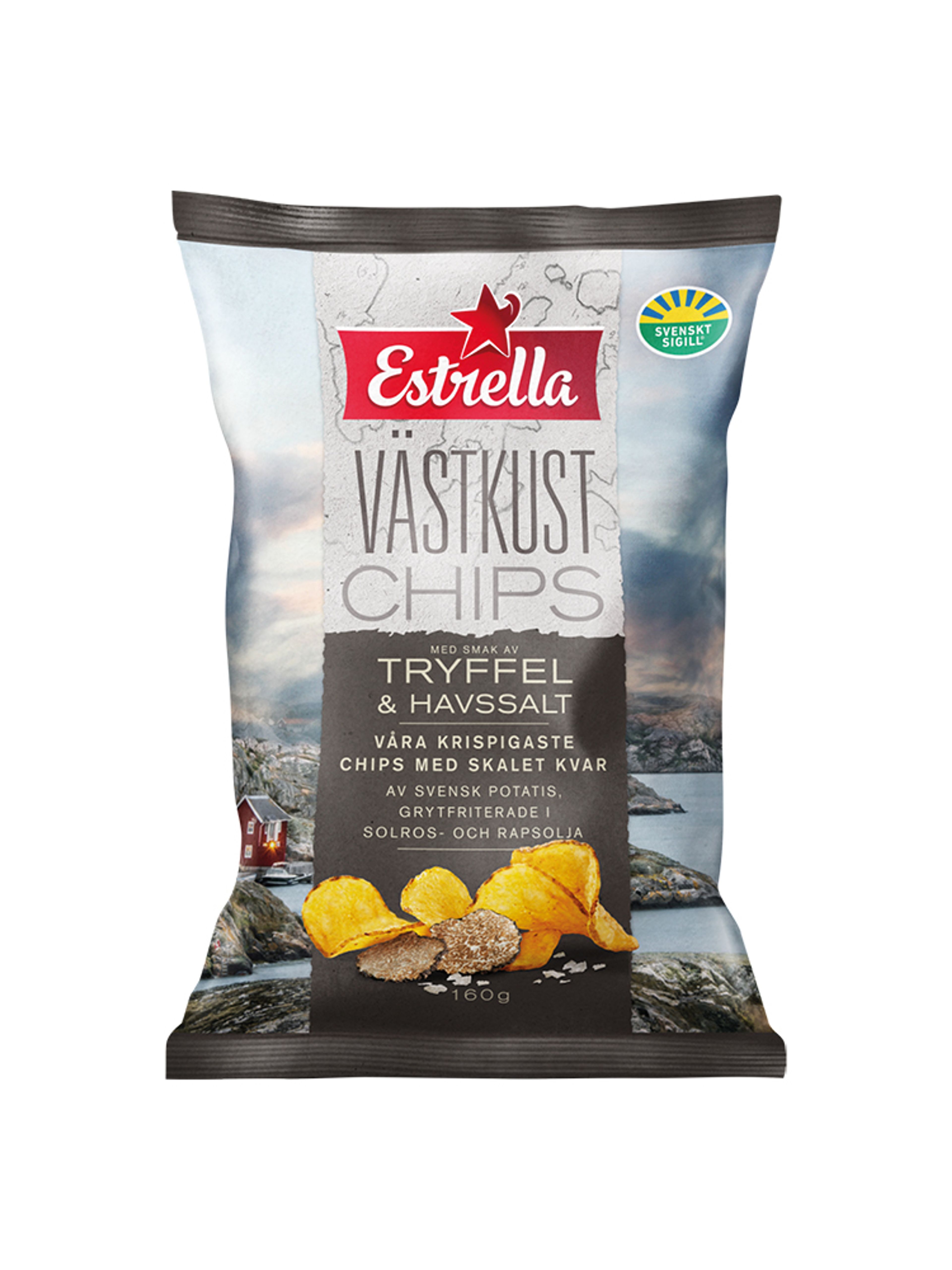 Produktbild som visar Västkustchips Tryffel & Havssalt från Estrella