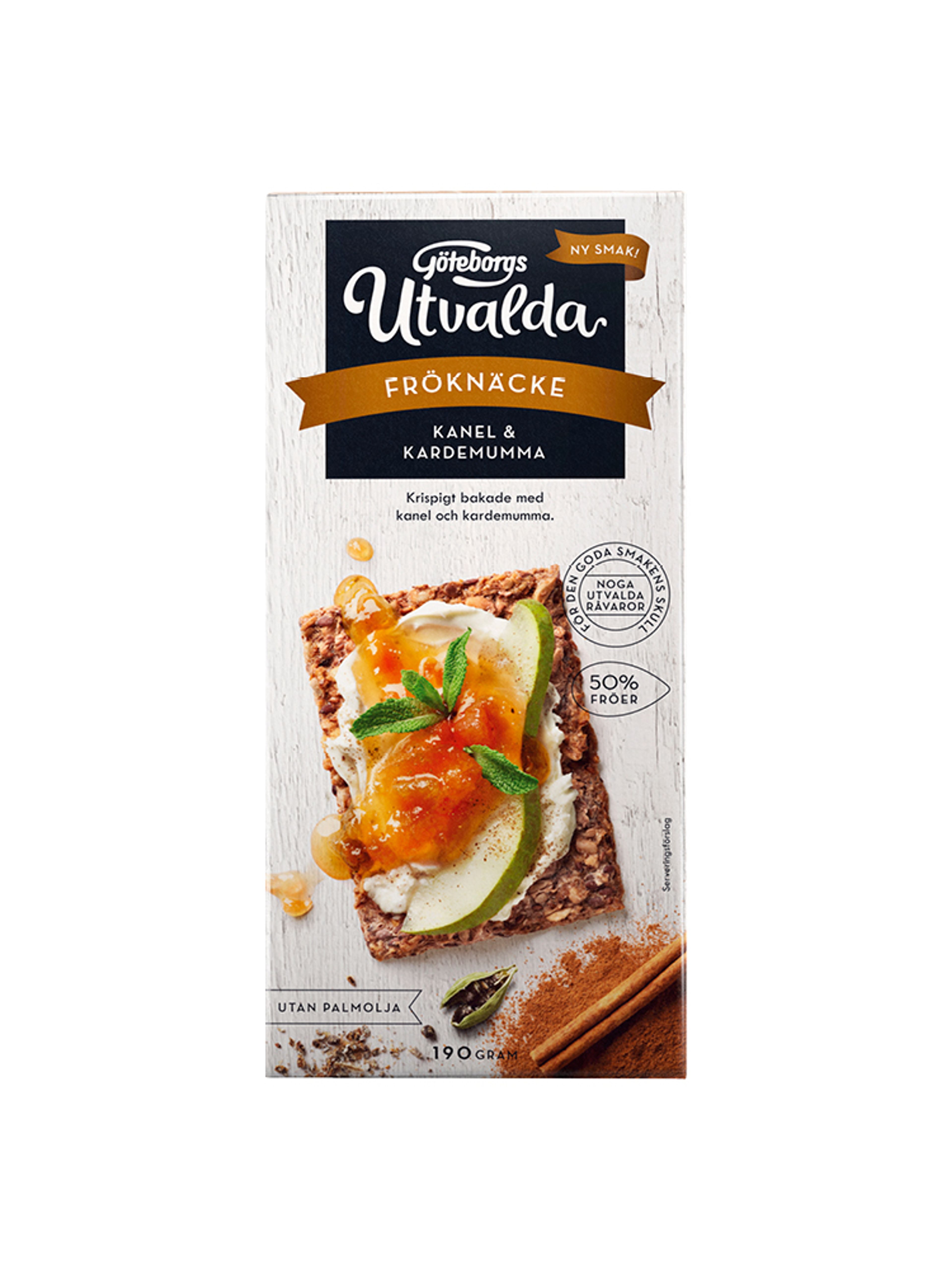 Produktbild som visar Utvalda Fröknäcke Kanel & Kardemumma från Göteborgs Kex