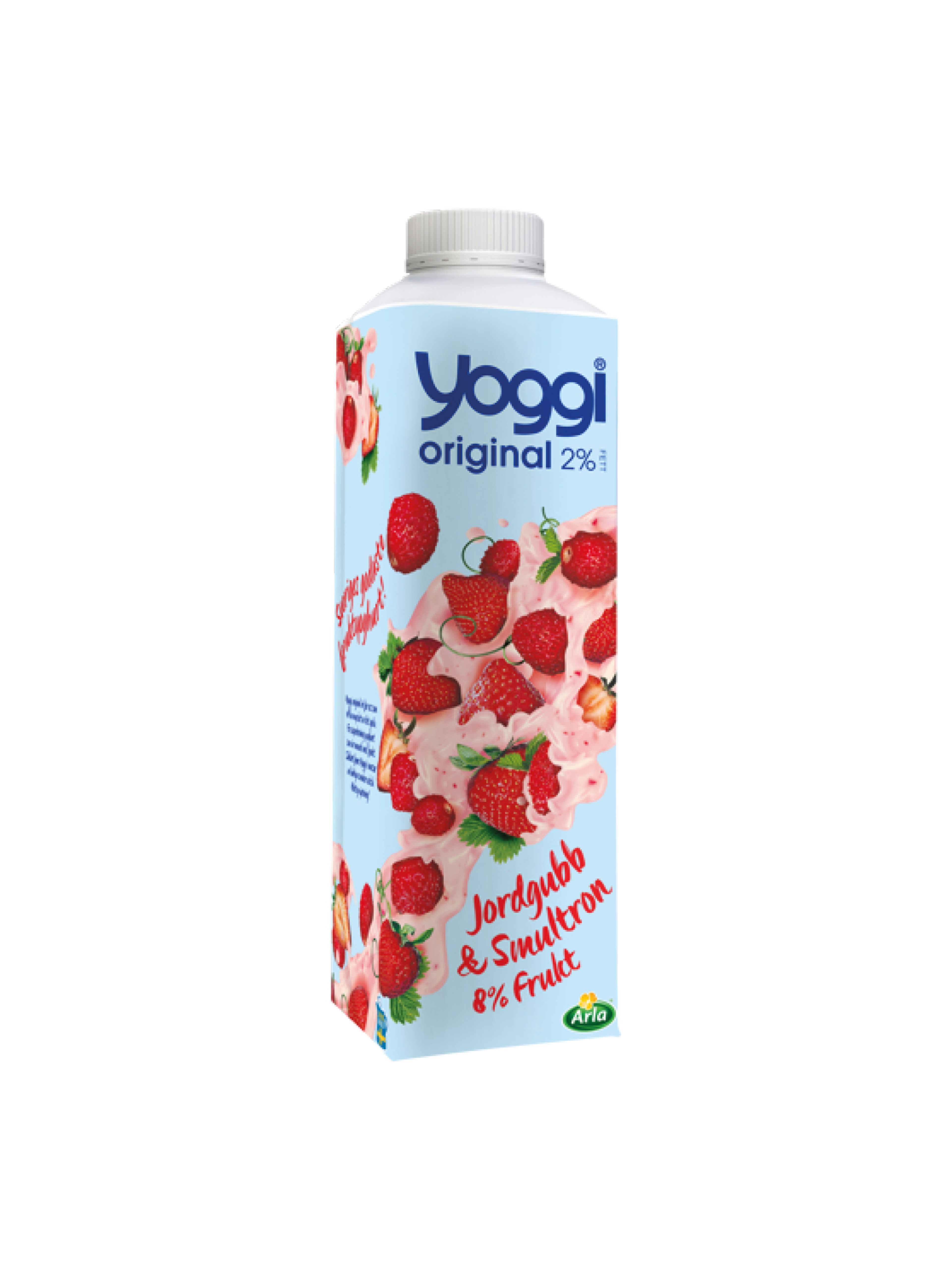 Produktbild som visar Yoghurt Jordgubb & Smultron från Yoggi