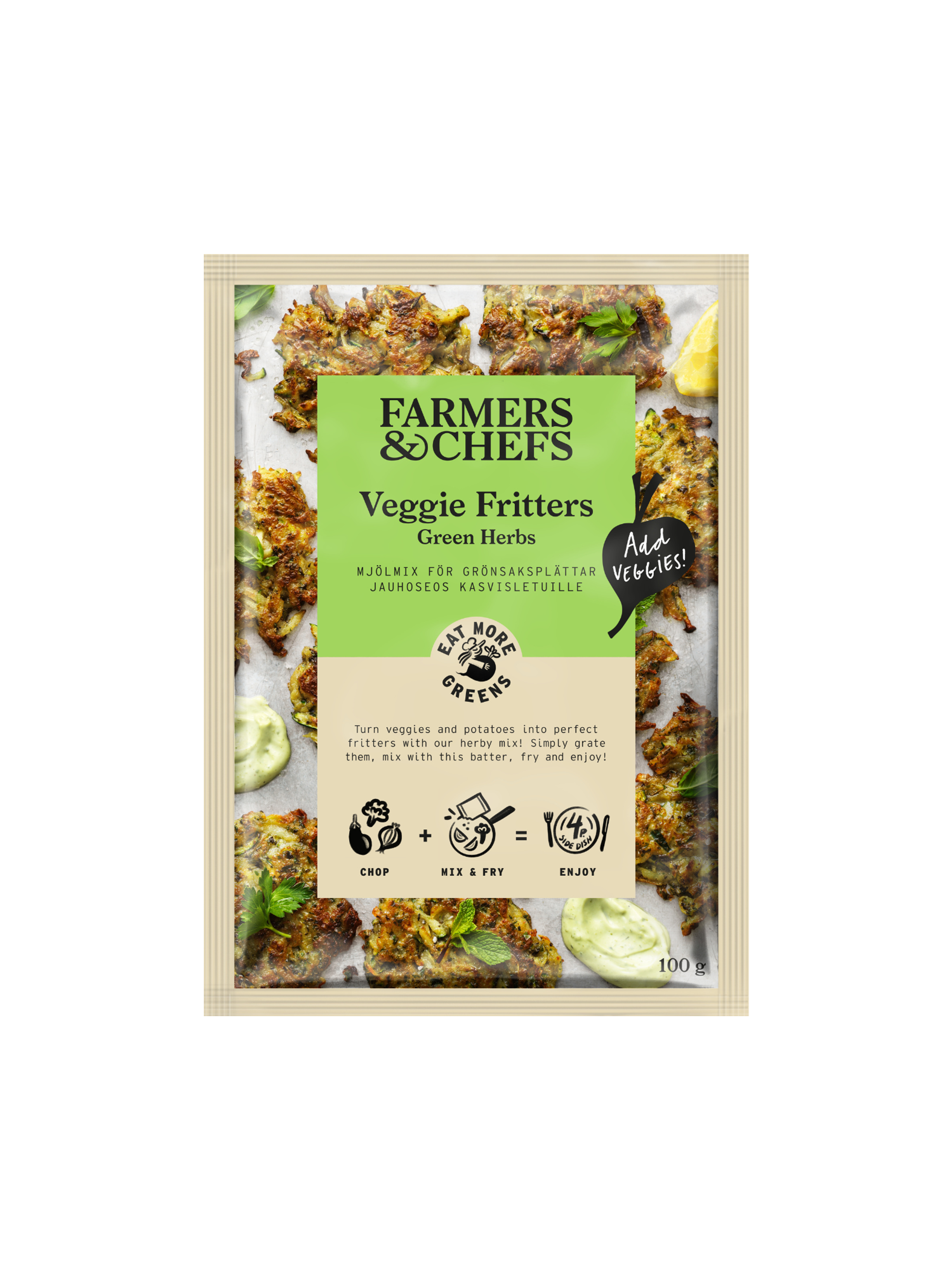 Produktbild som visar Veggie Fritters från Farmers & Chefs