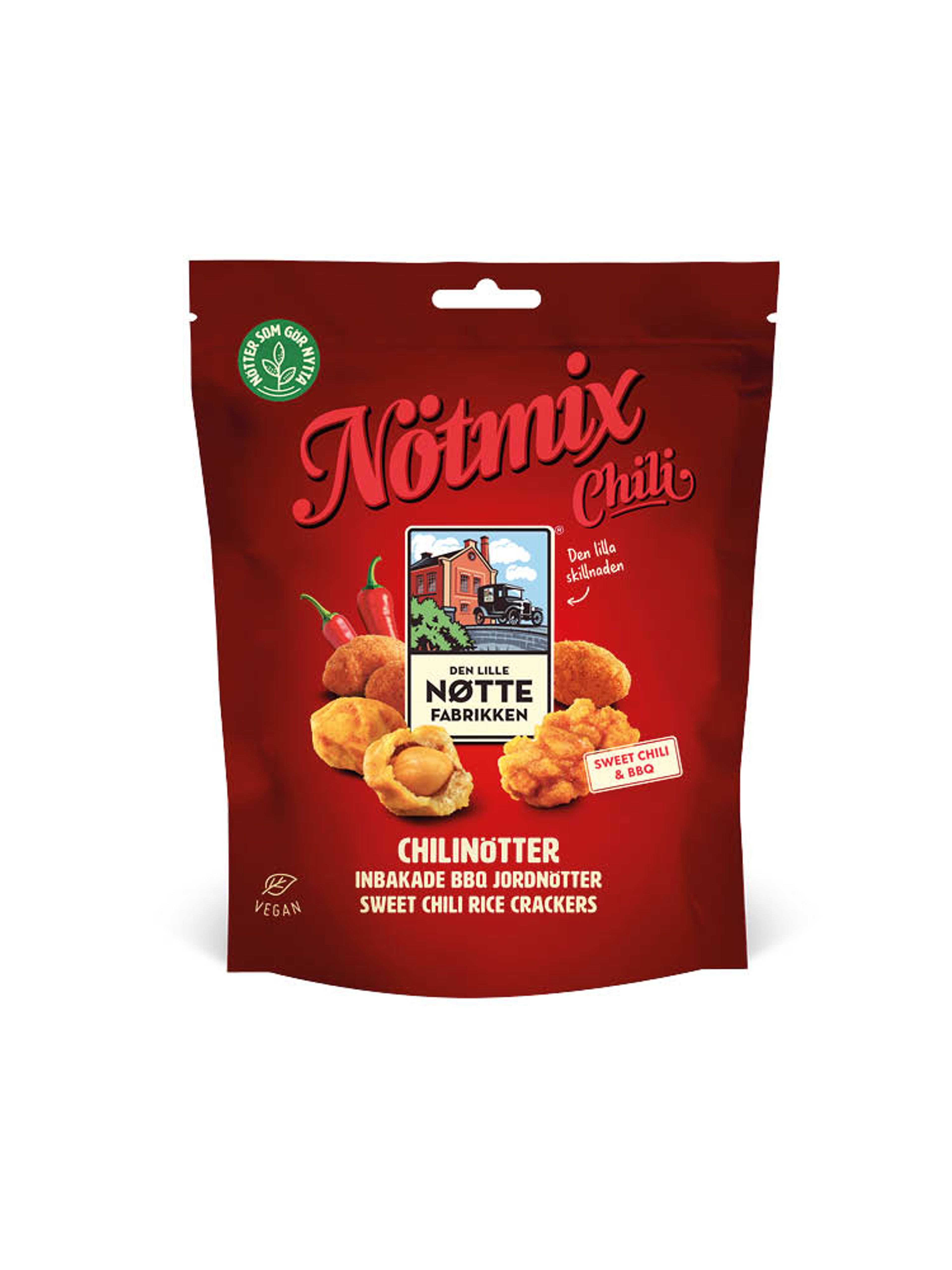 Produktbild som visar Nötmix Chili från Den Lille Nøttefabrikken