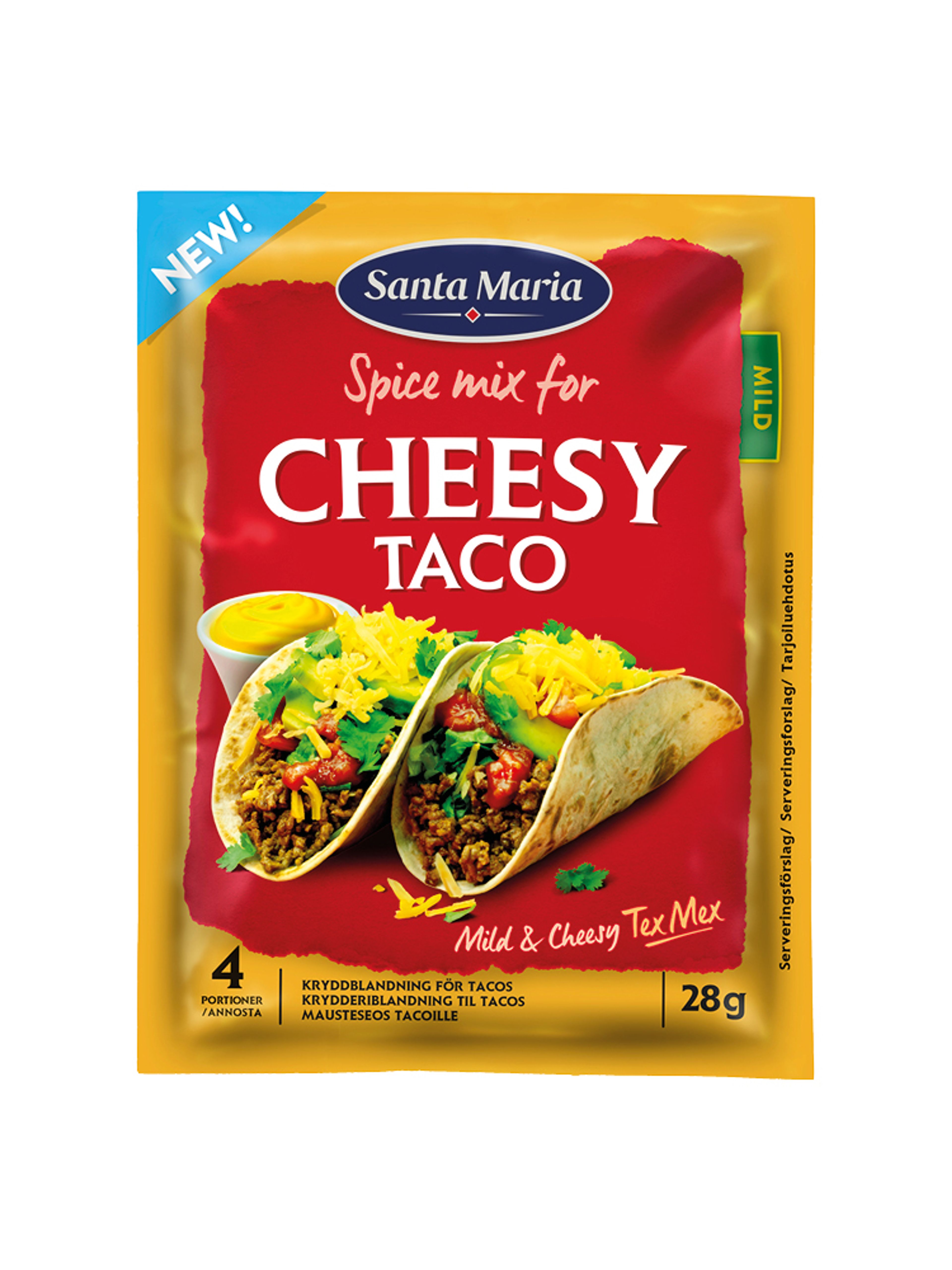 Produktbild som visar Cheesy Taco Spice Mix från Santa Maria