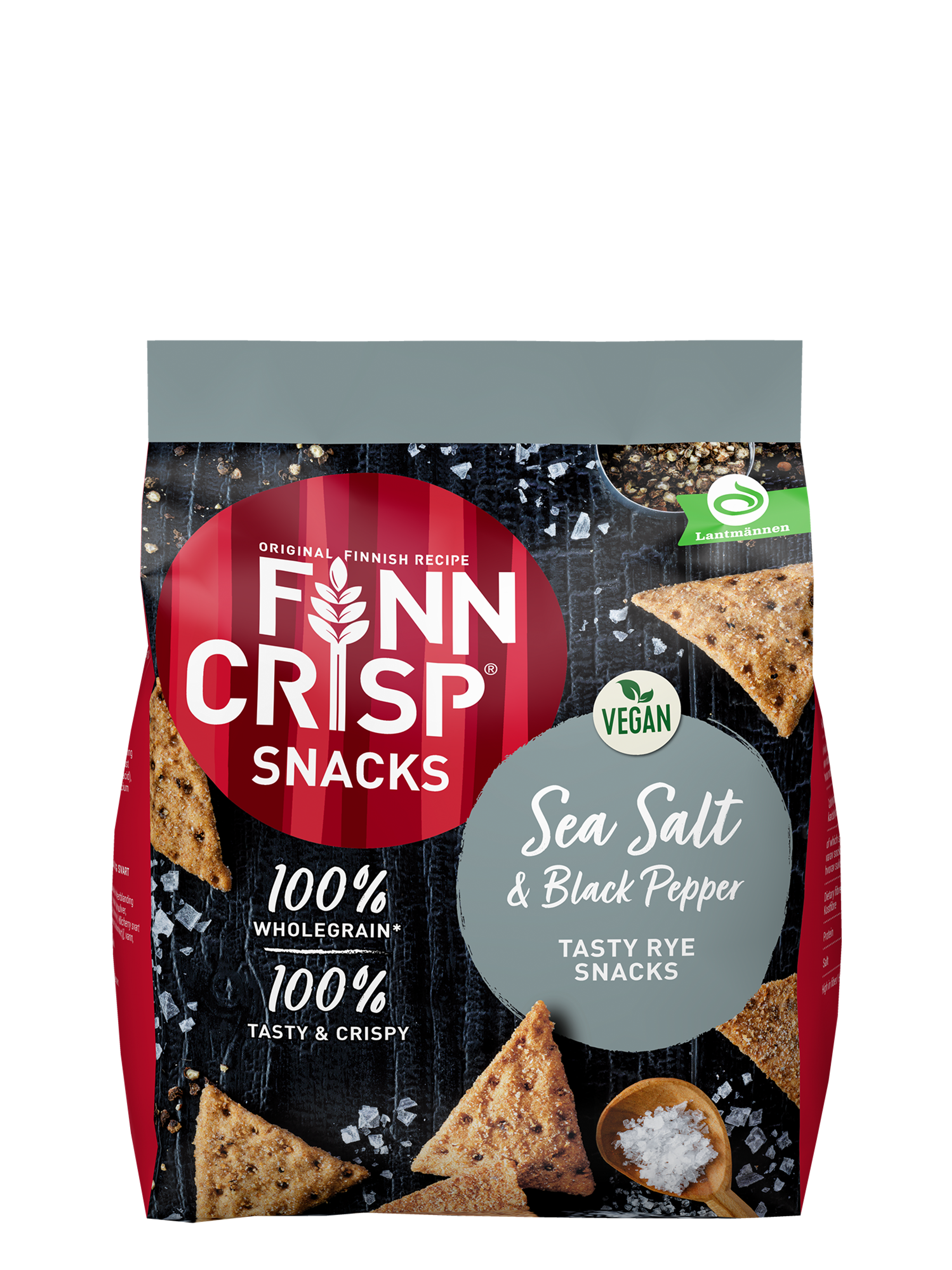 Produktbild som visar Finns Crisp Snacks Sea Salt & Black Pepper från Finn Crisp