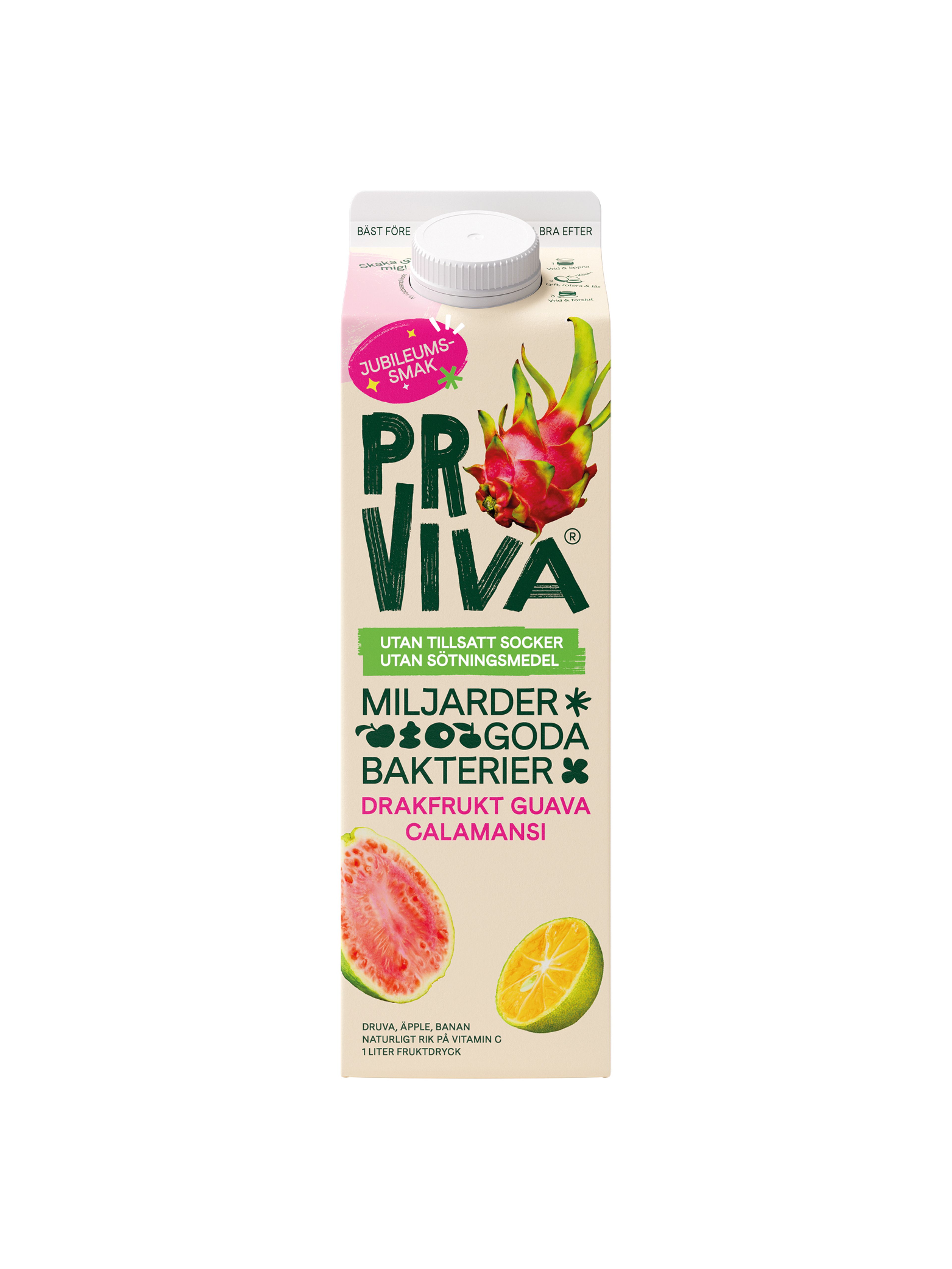 Produktbild som visar Drakfrukt Guava Calamansi UTSS från Proviva