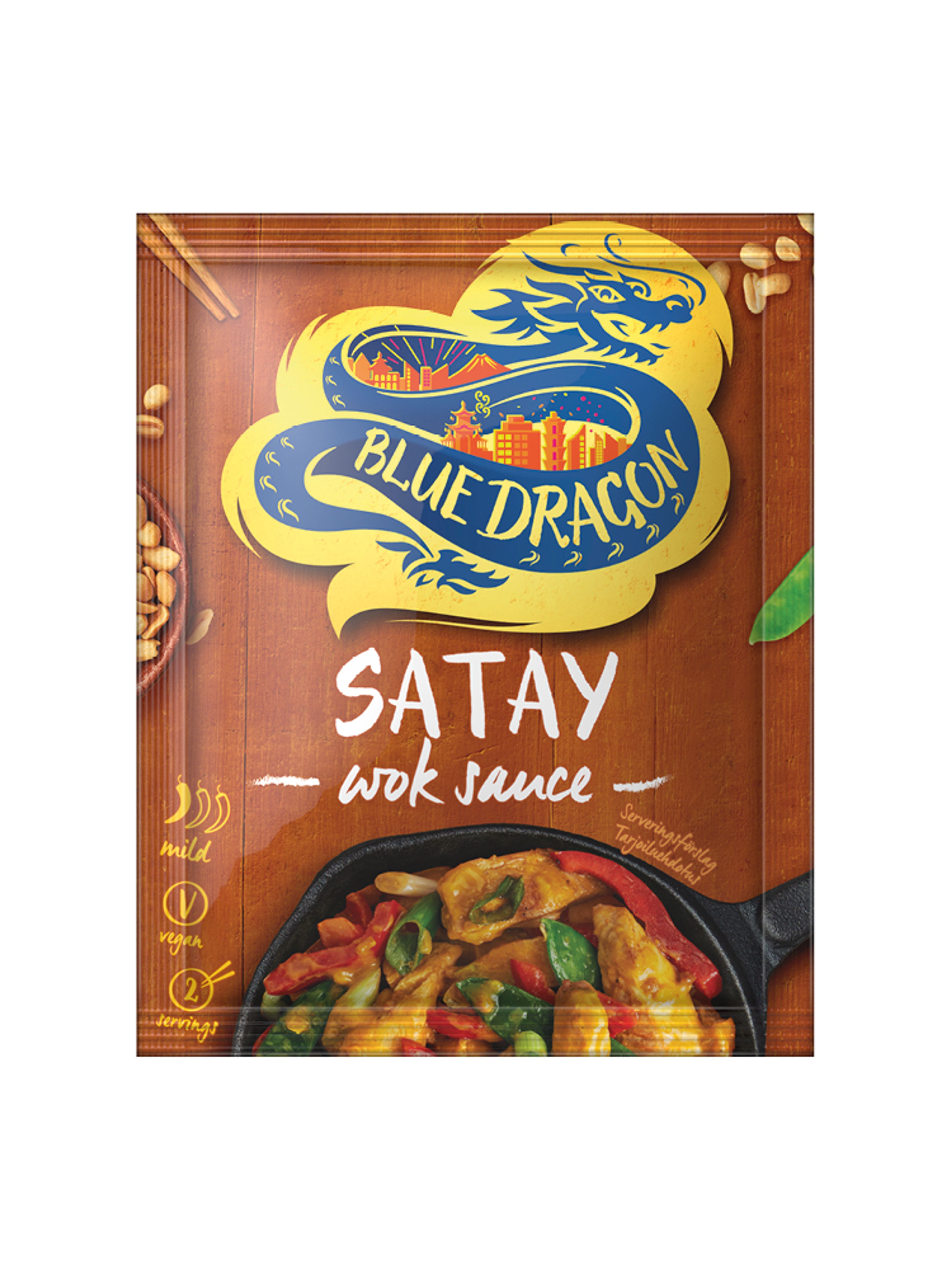 Produktbild som visar Woksås Satay från Blue Dragon