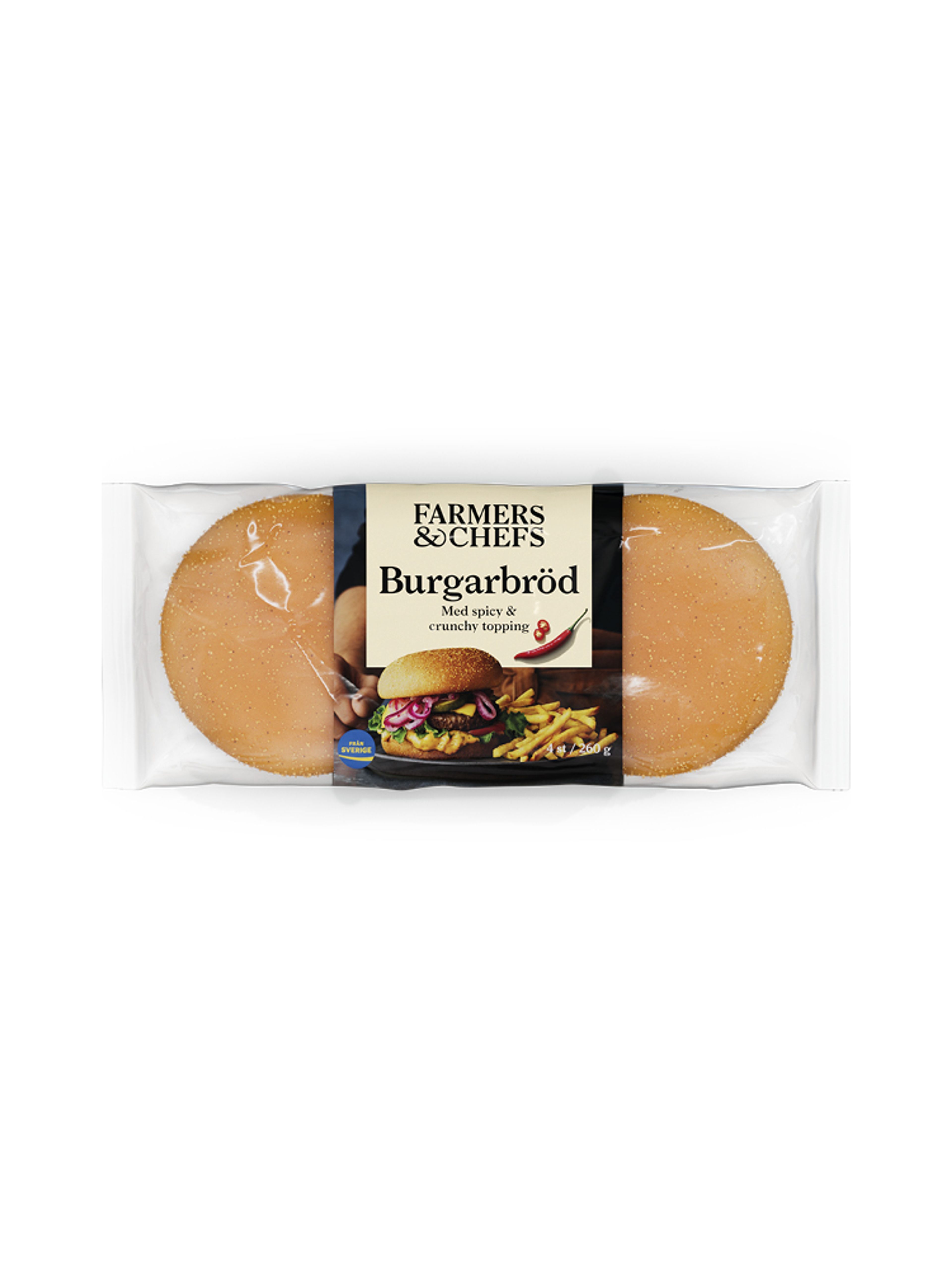 Produktbild som visar Hamburgerbröd med chili från Farmers & Chefs