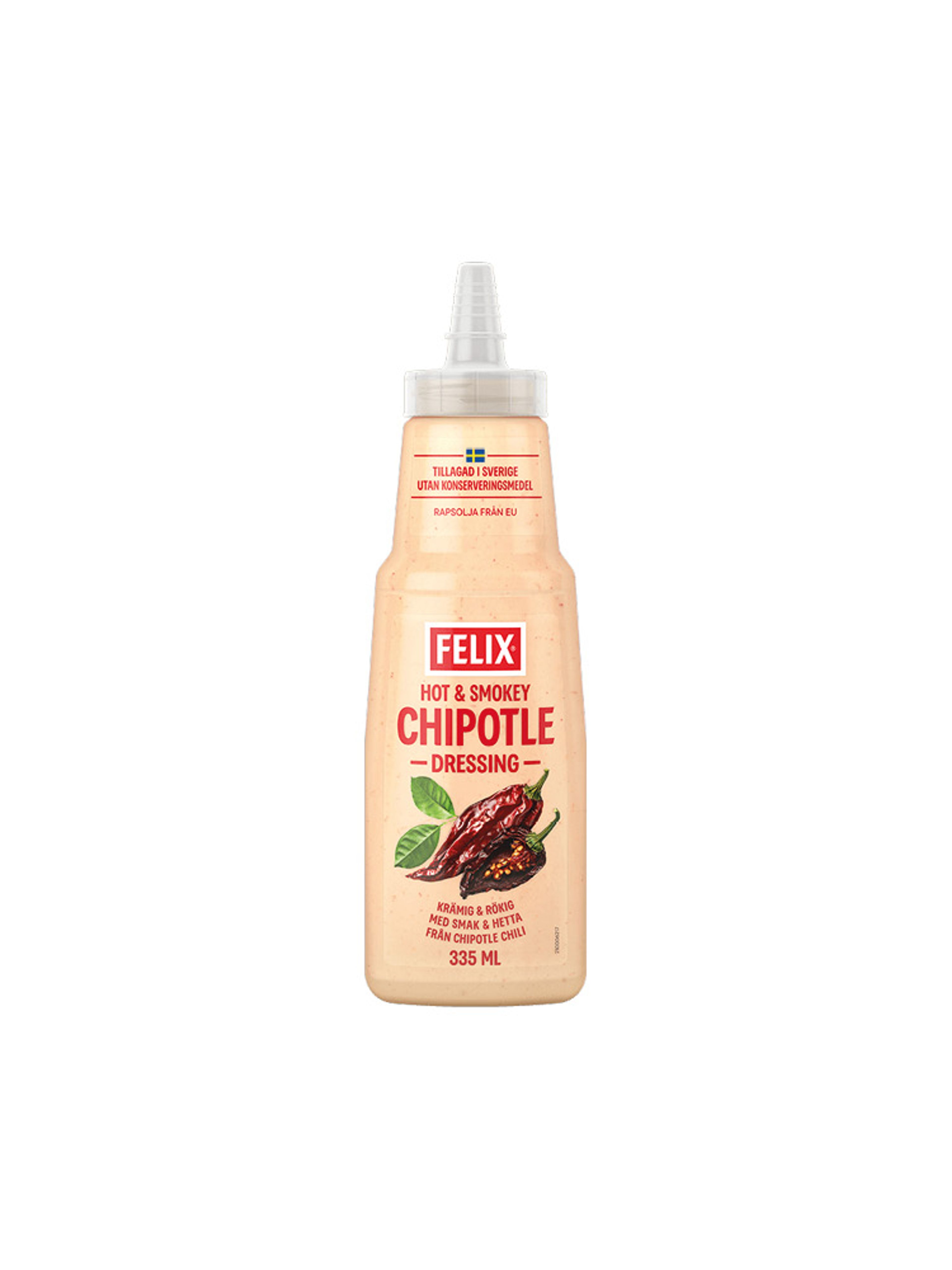 Produktbild som visar Hot & Smokey Chipotledressing från Felix