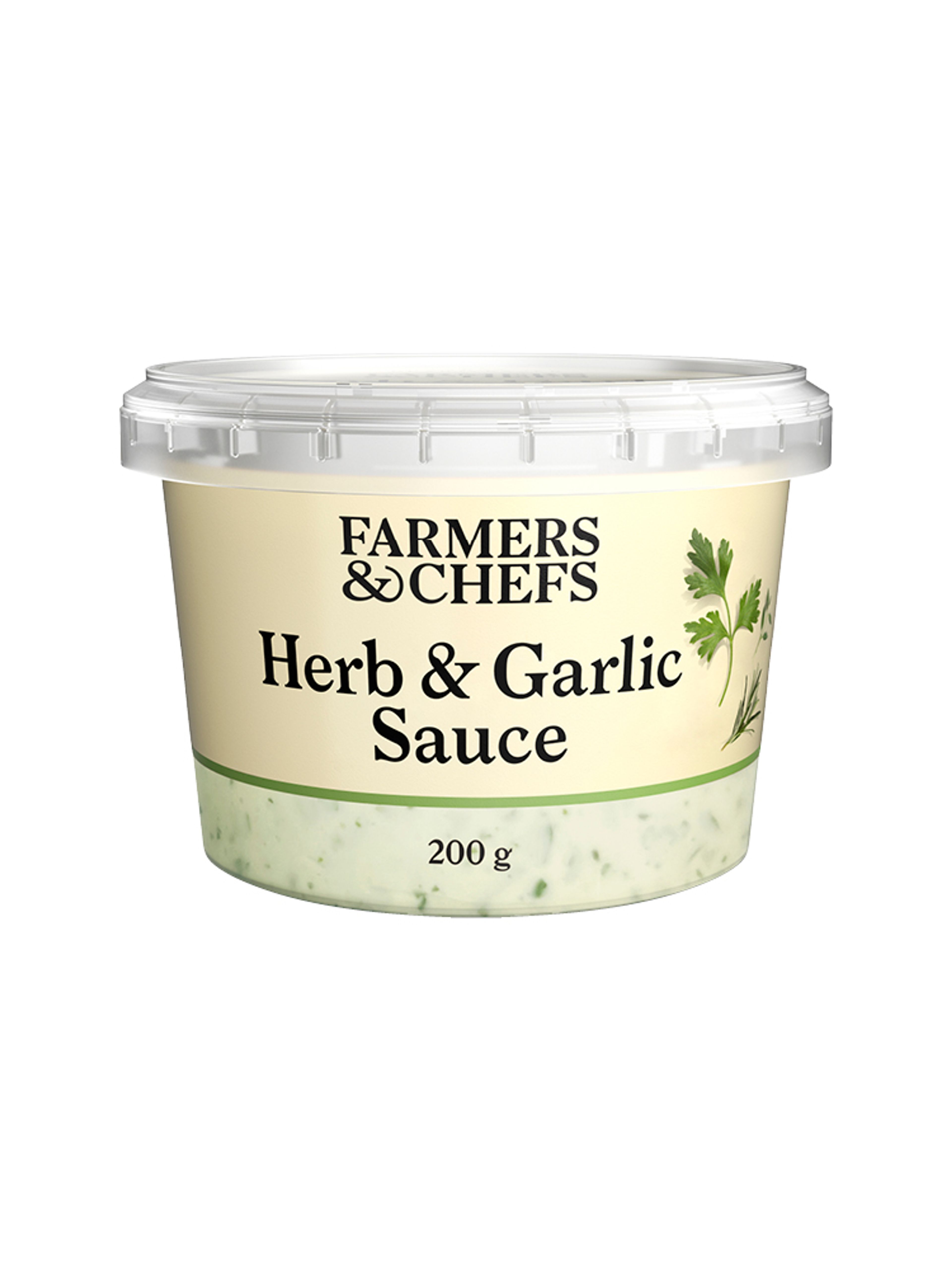 Produktbild som visar Herb & Garlic Sauce från Farmers & Chefs