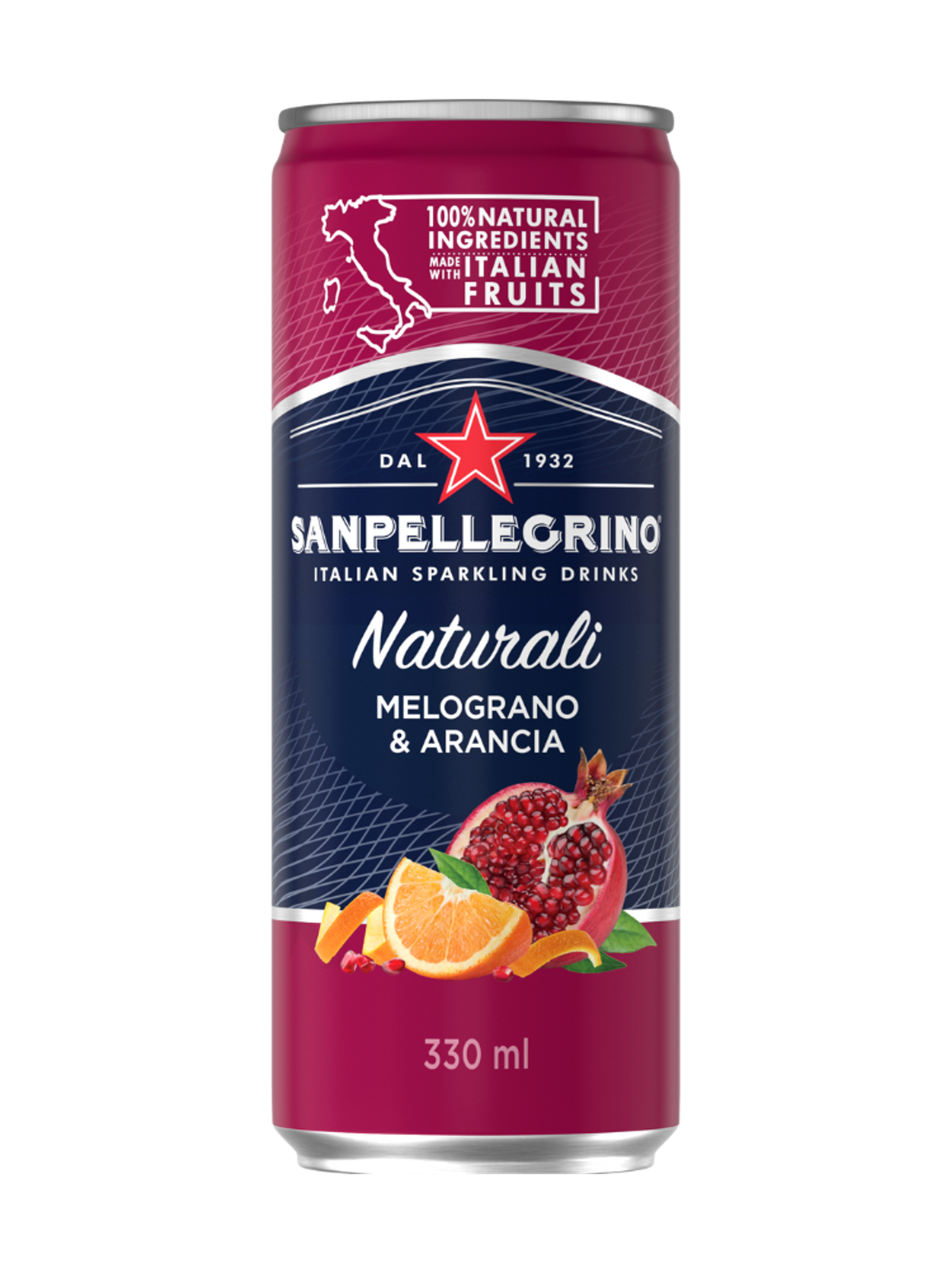 Produktbild som visar Naturali Melograno Arancia från San Pellegrino
