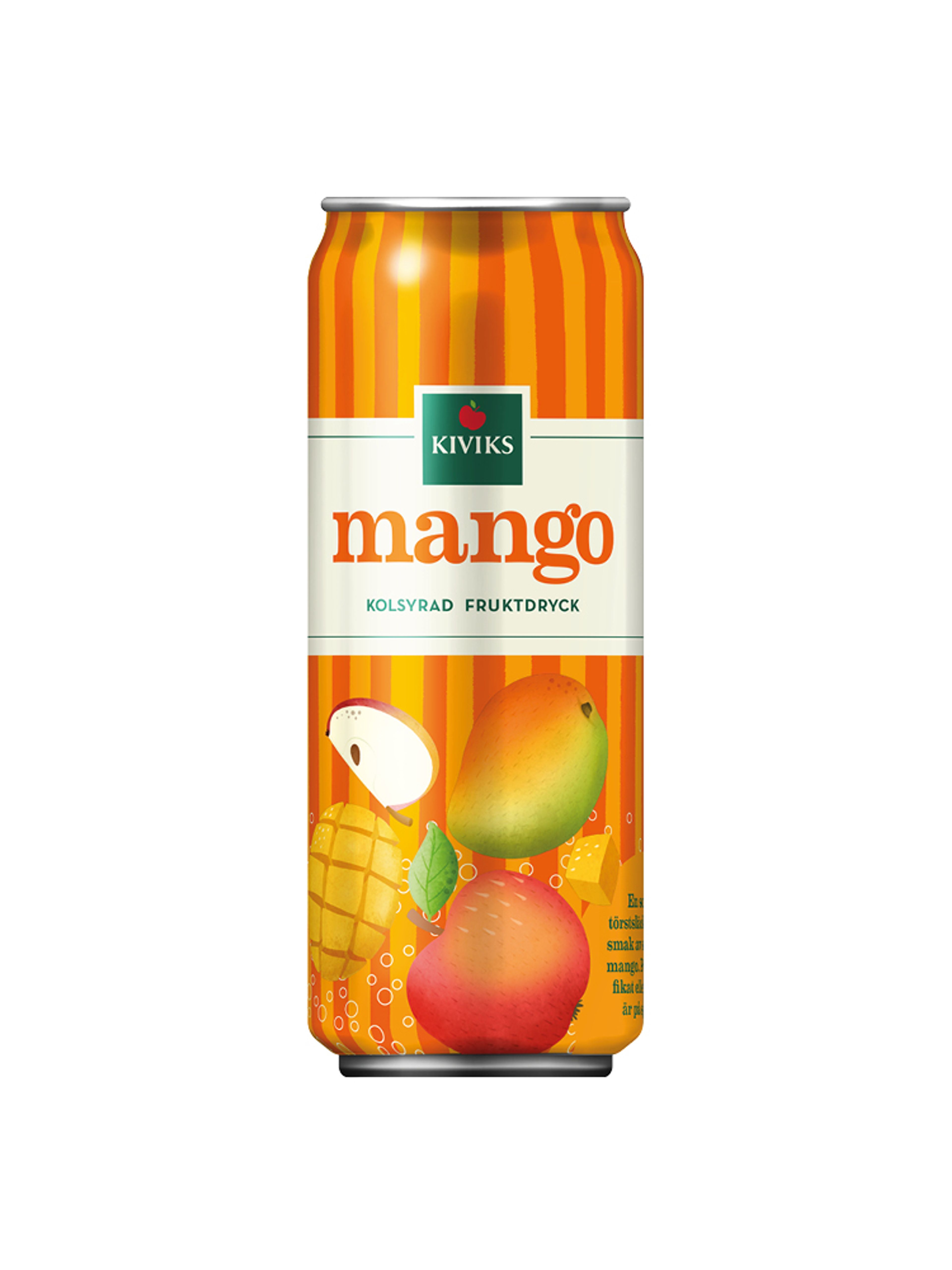 Produktbild som visar Fruktdryck Kolsyrad Mango från Kiviks Musteri