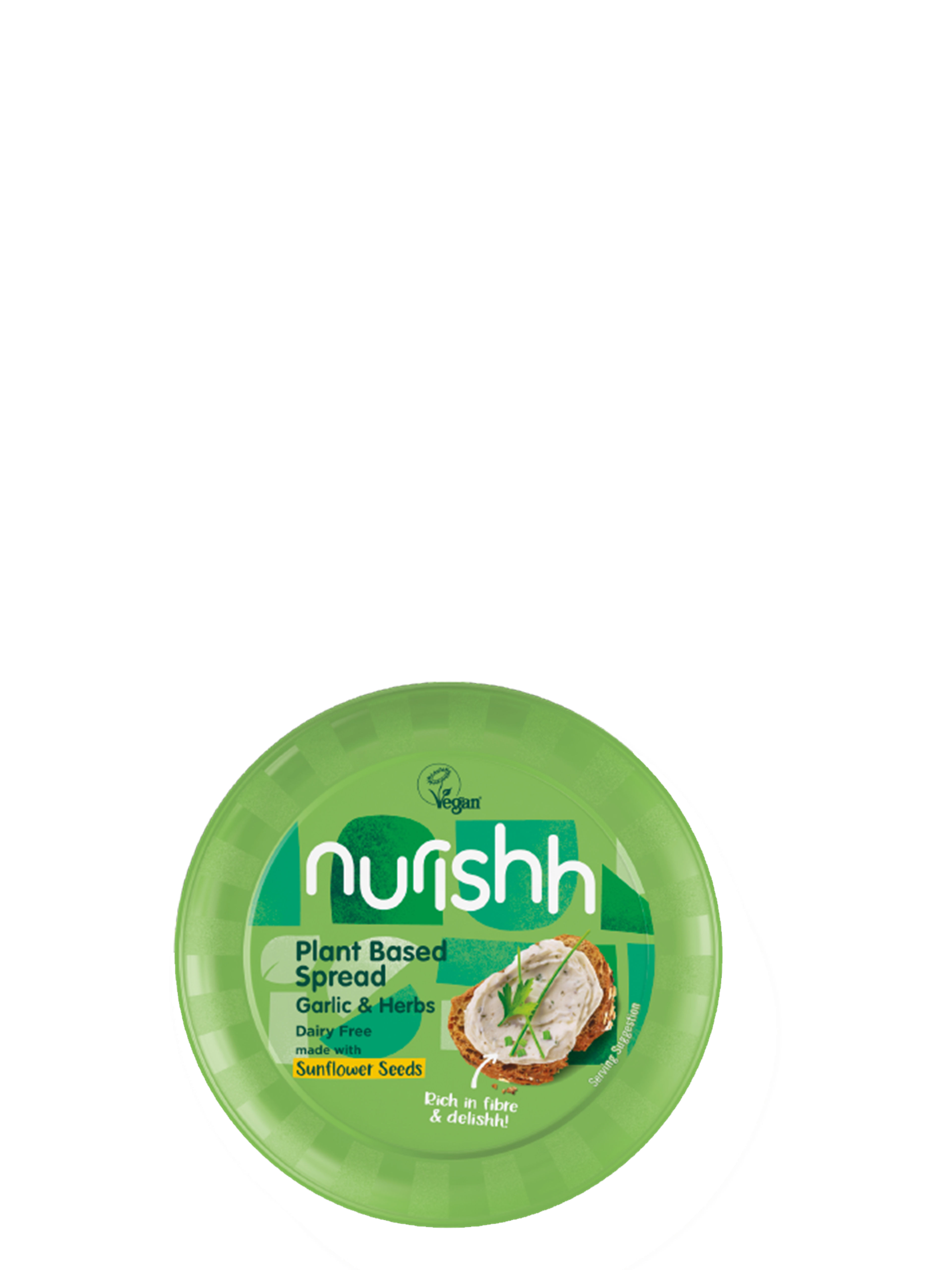 Produktbild som visar Plant Based Spread Garlic & Herbs från Nurishh