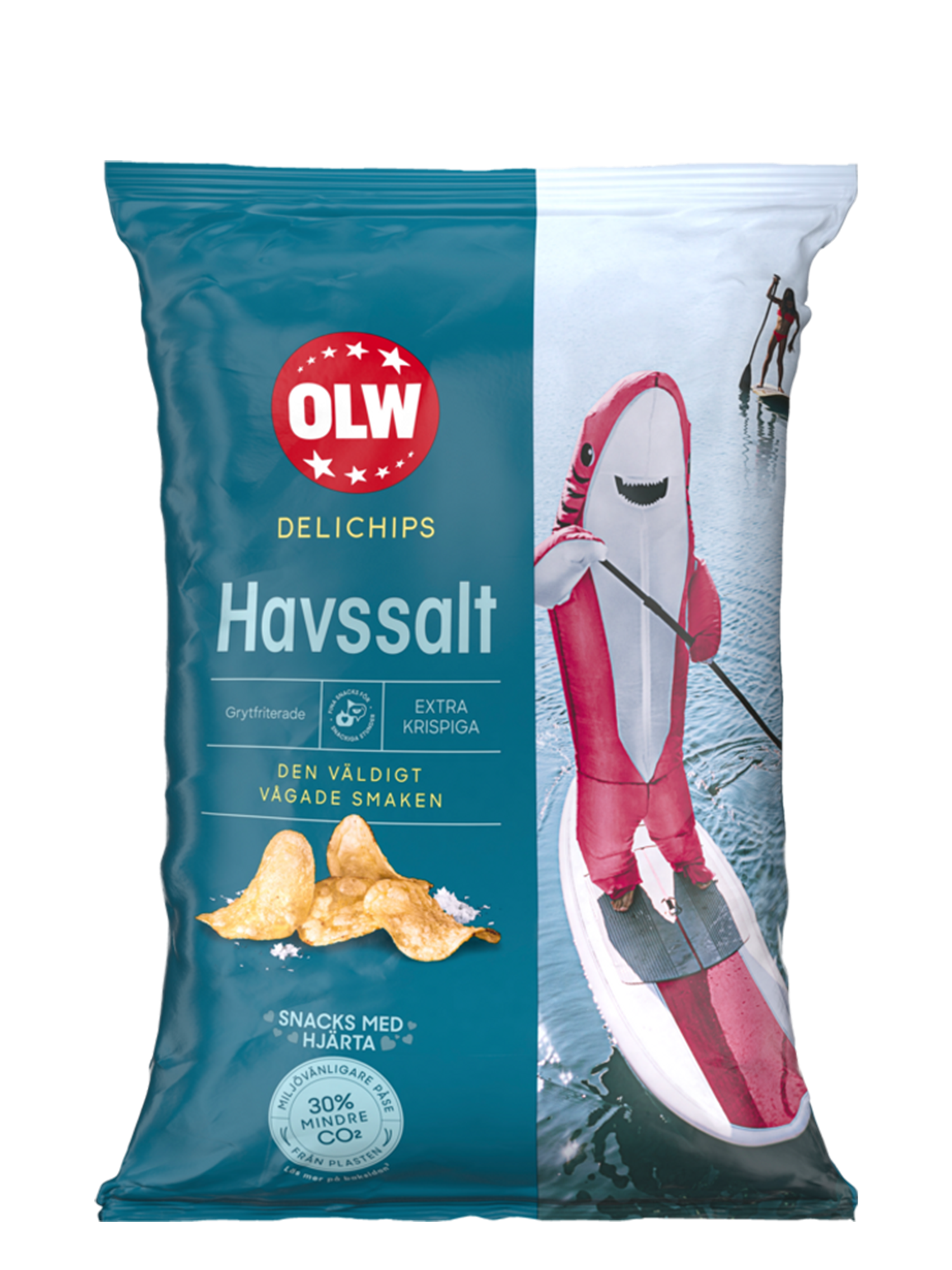 Produktbild som visar Delichips Havssalt från OLW