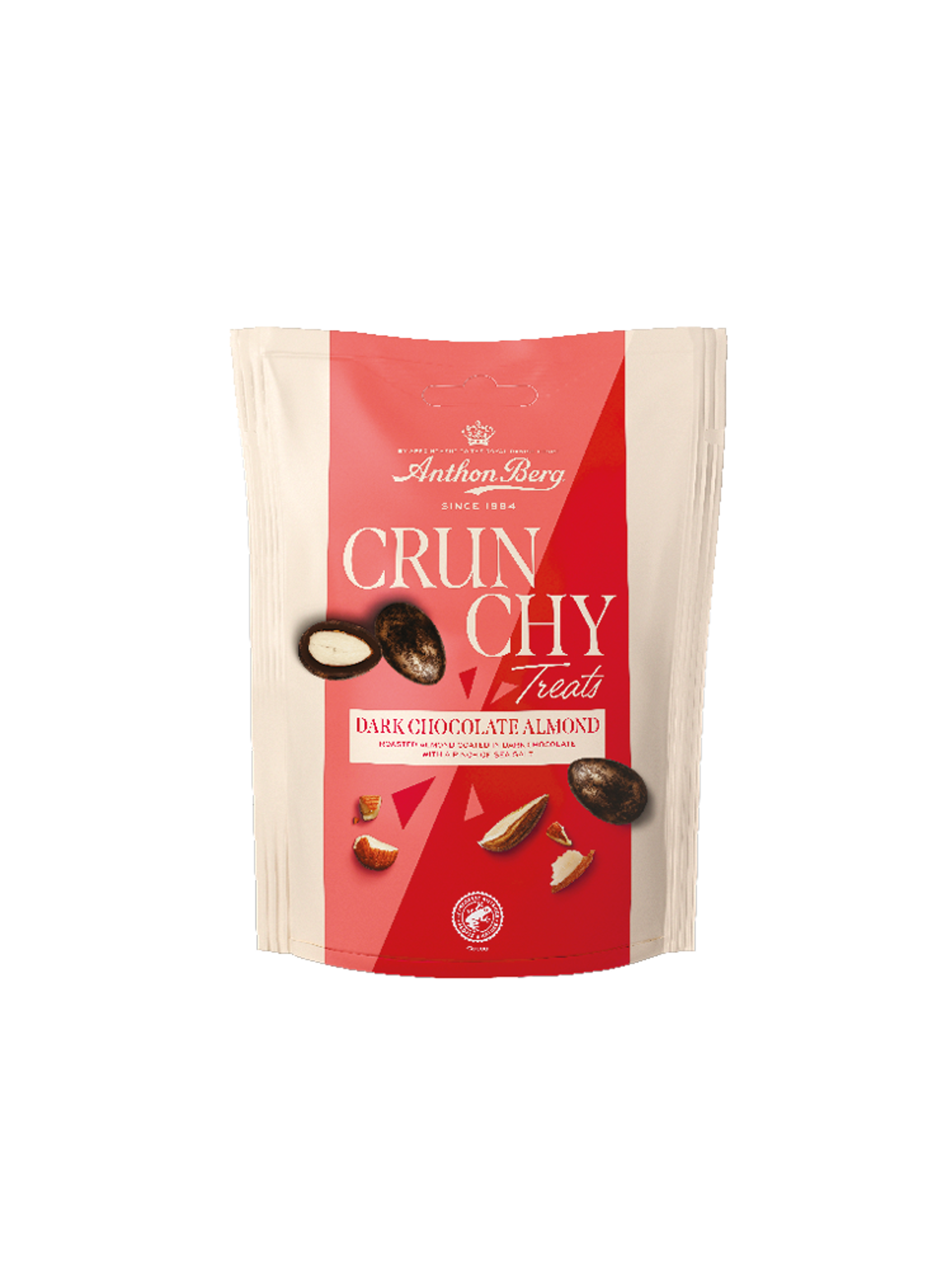 Produktbild som visar Crunchy Treats Dark Chocolate Almond från Anthon Berg