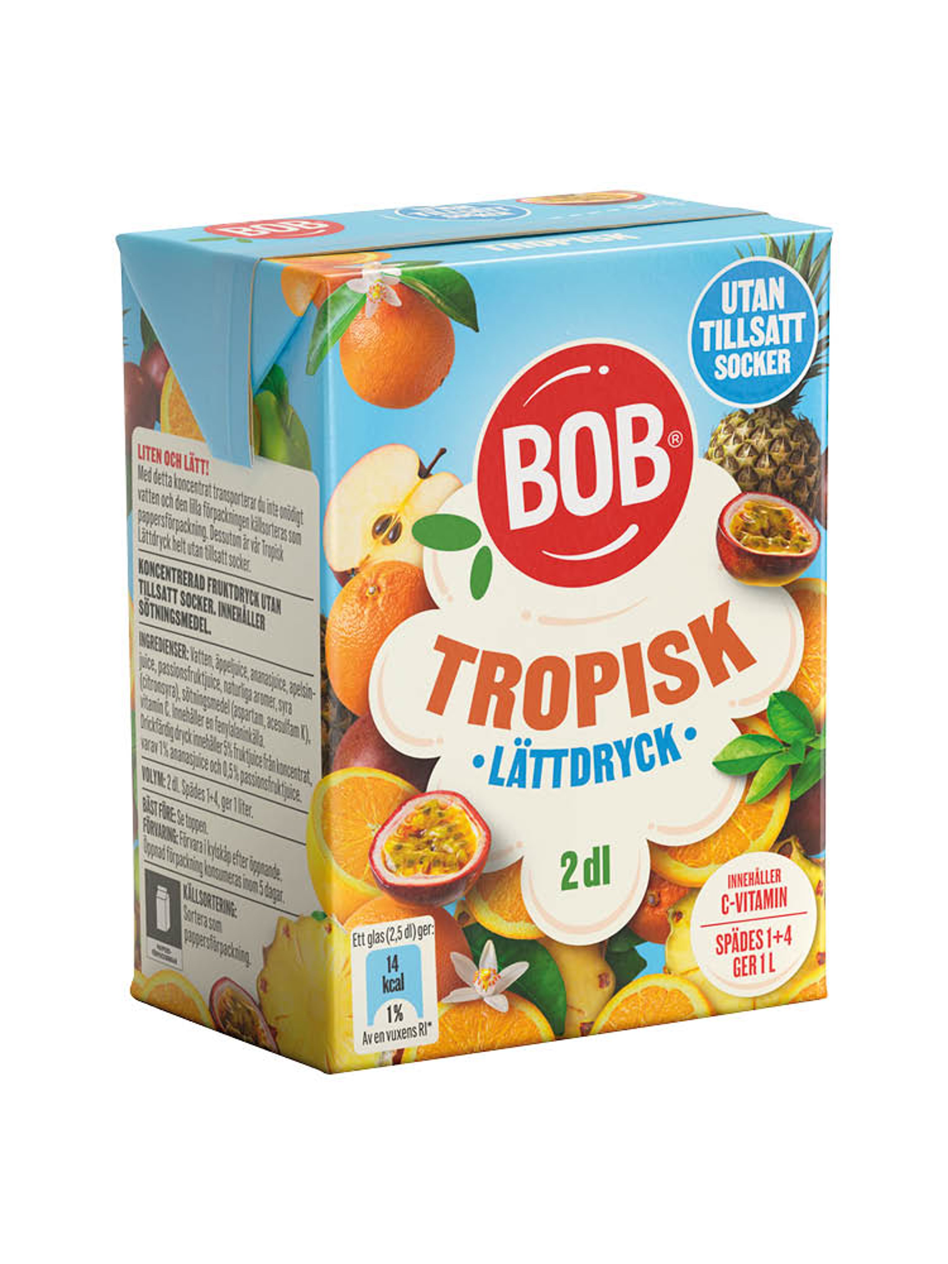 Produktbild som visar Lättdryck Tropisk från BOB
