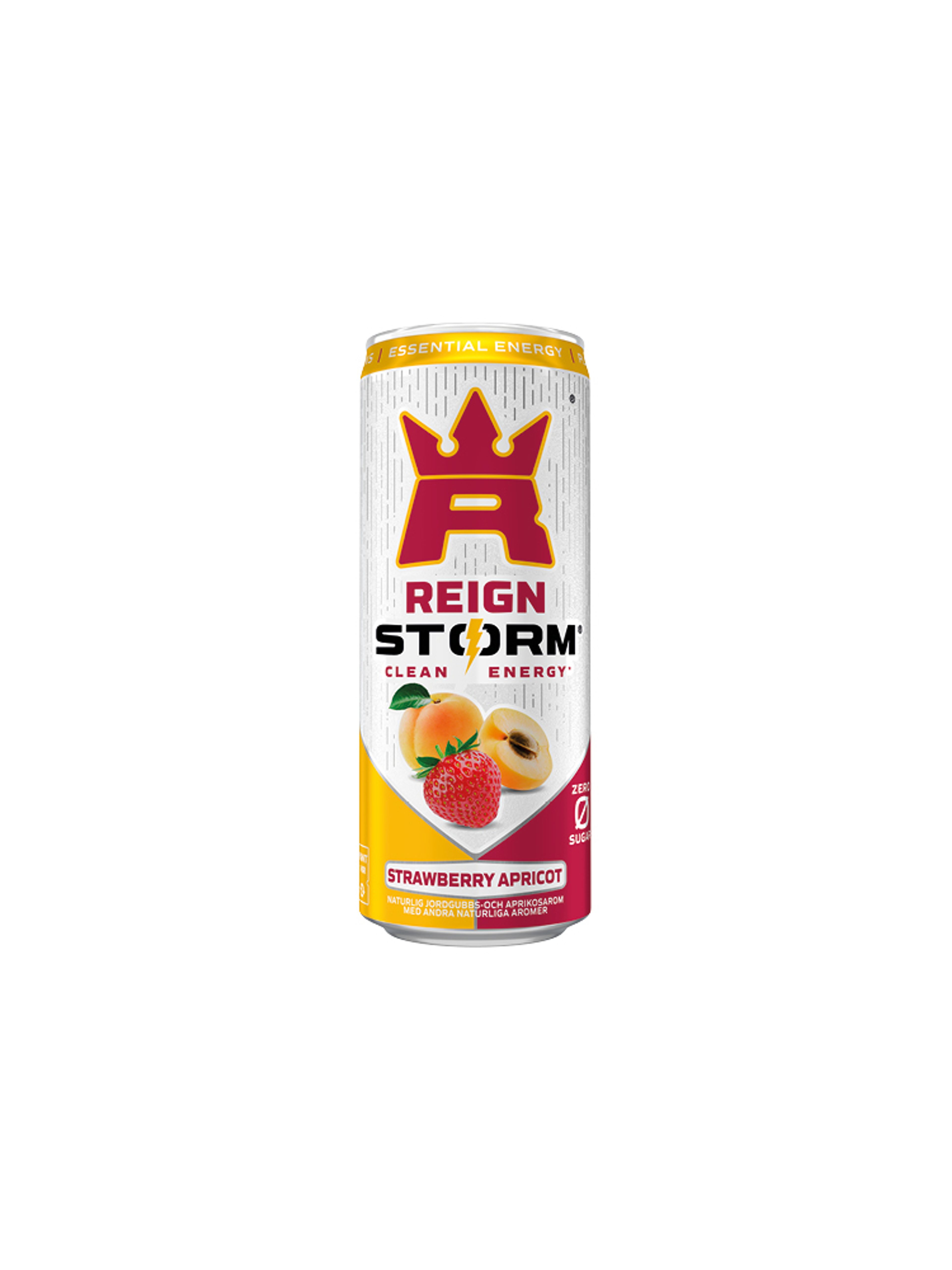 Produktbild som visar Energidryck Strawberry Apricot från Reign Storm
