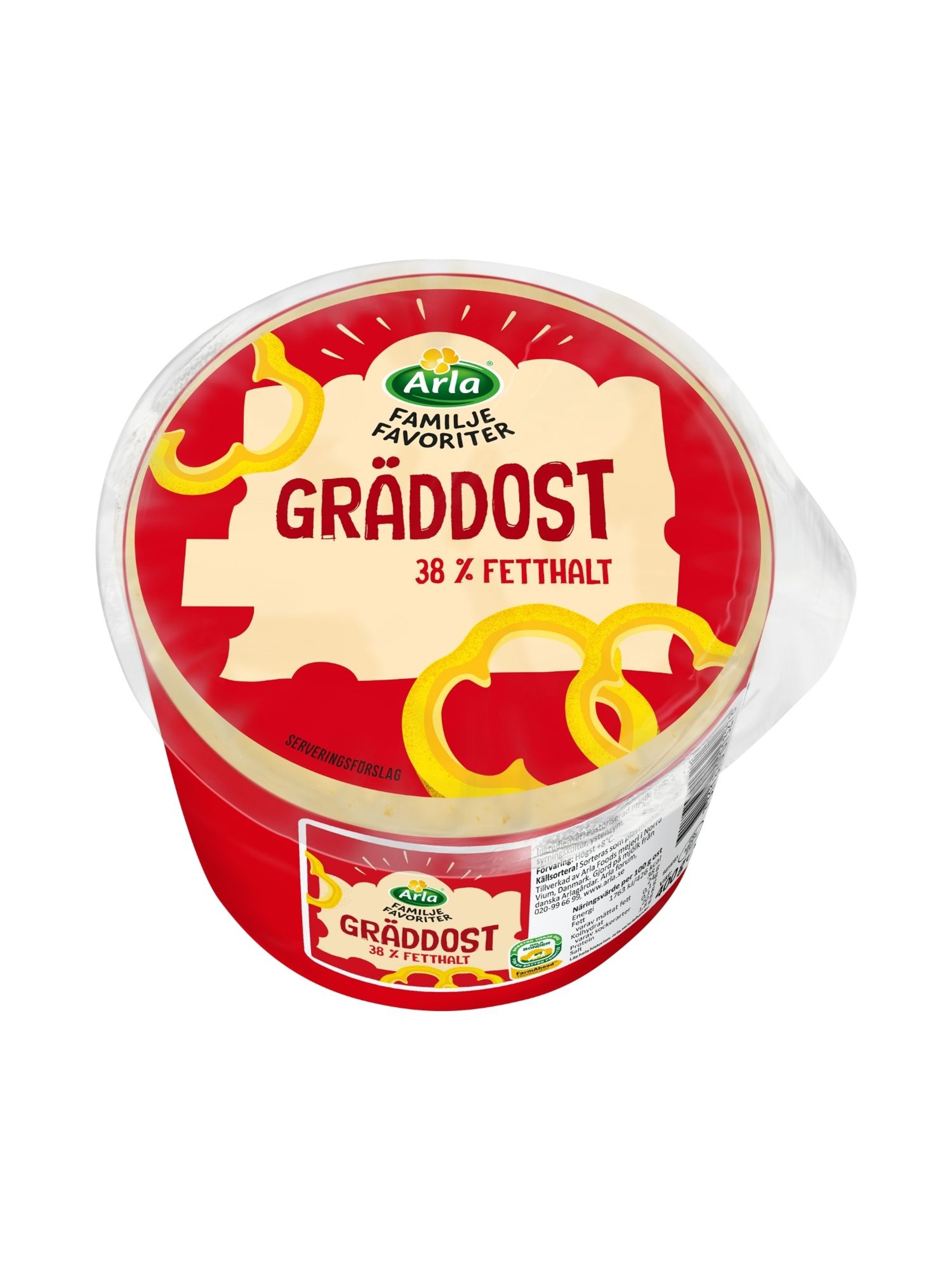 Produktbild som visar Familjefavoriter Gräddost 38% från Arla®