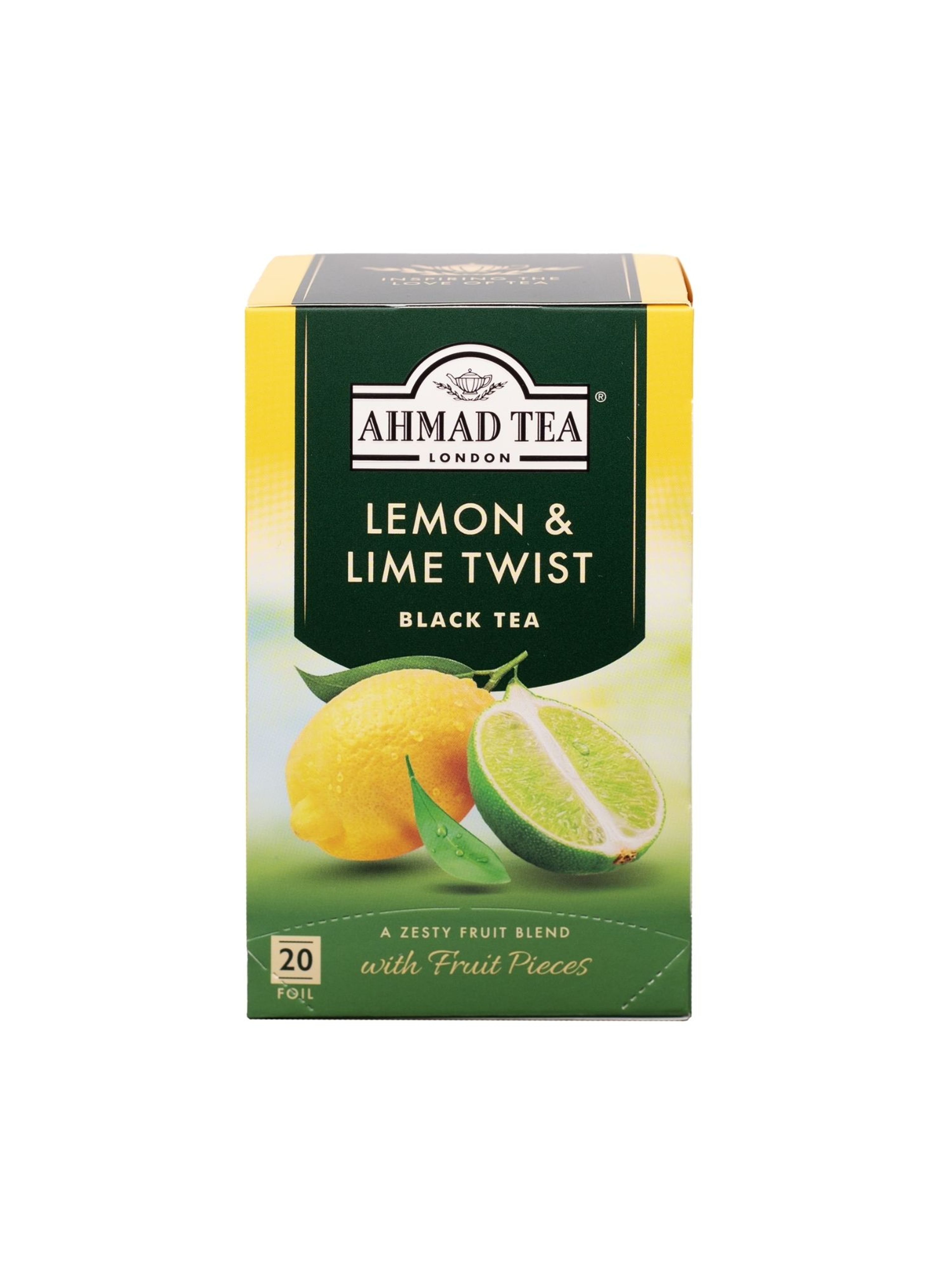 Produktbild som visar Svart Te Lemon/Lime Twist från Ahmad Tea