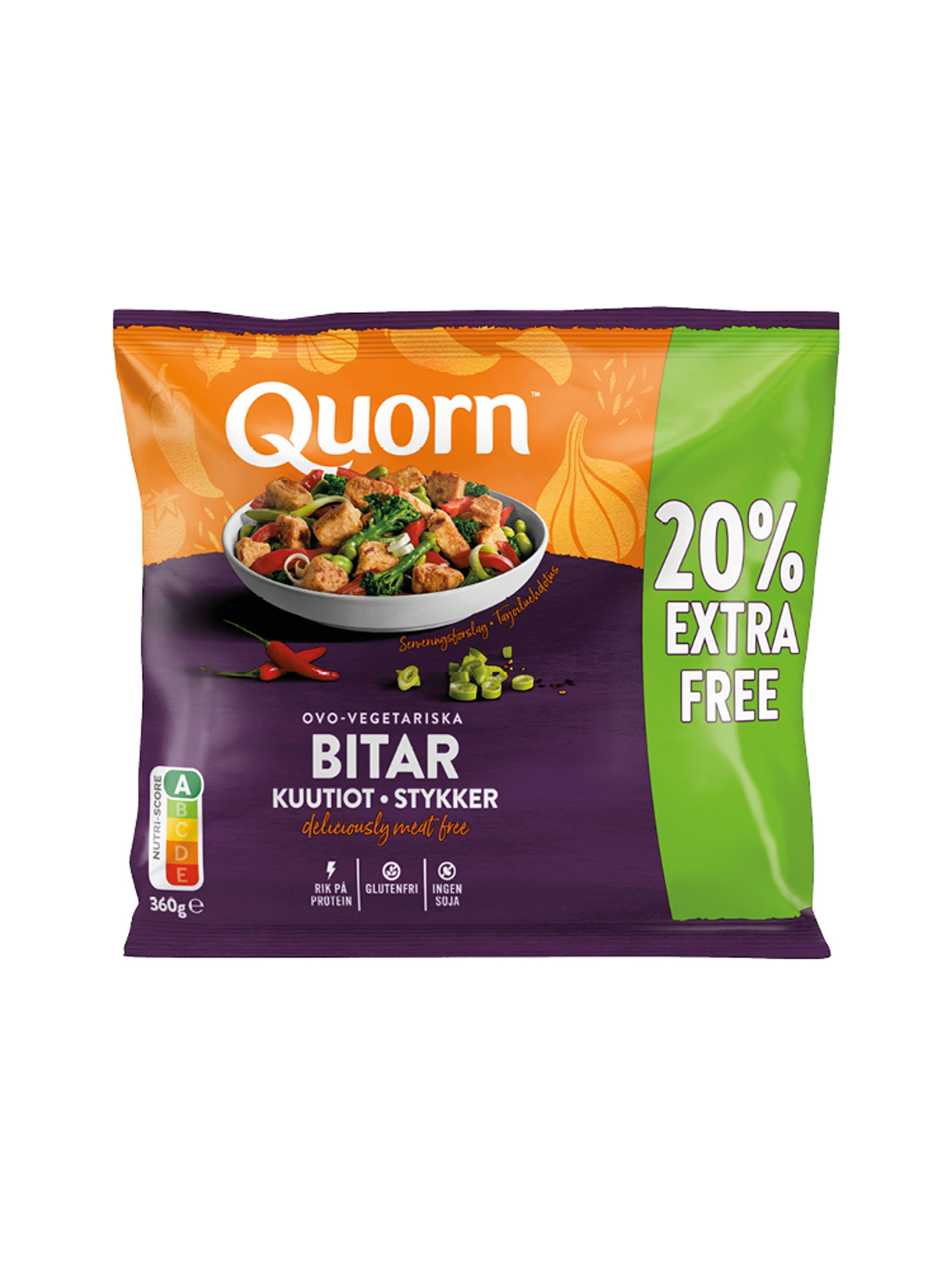 Produktbild som visar Quorn bitar från Quorn