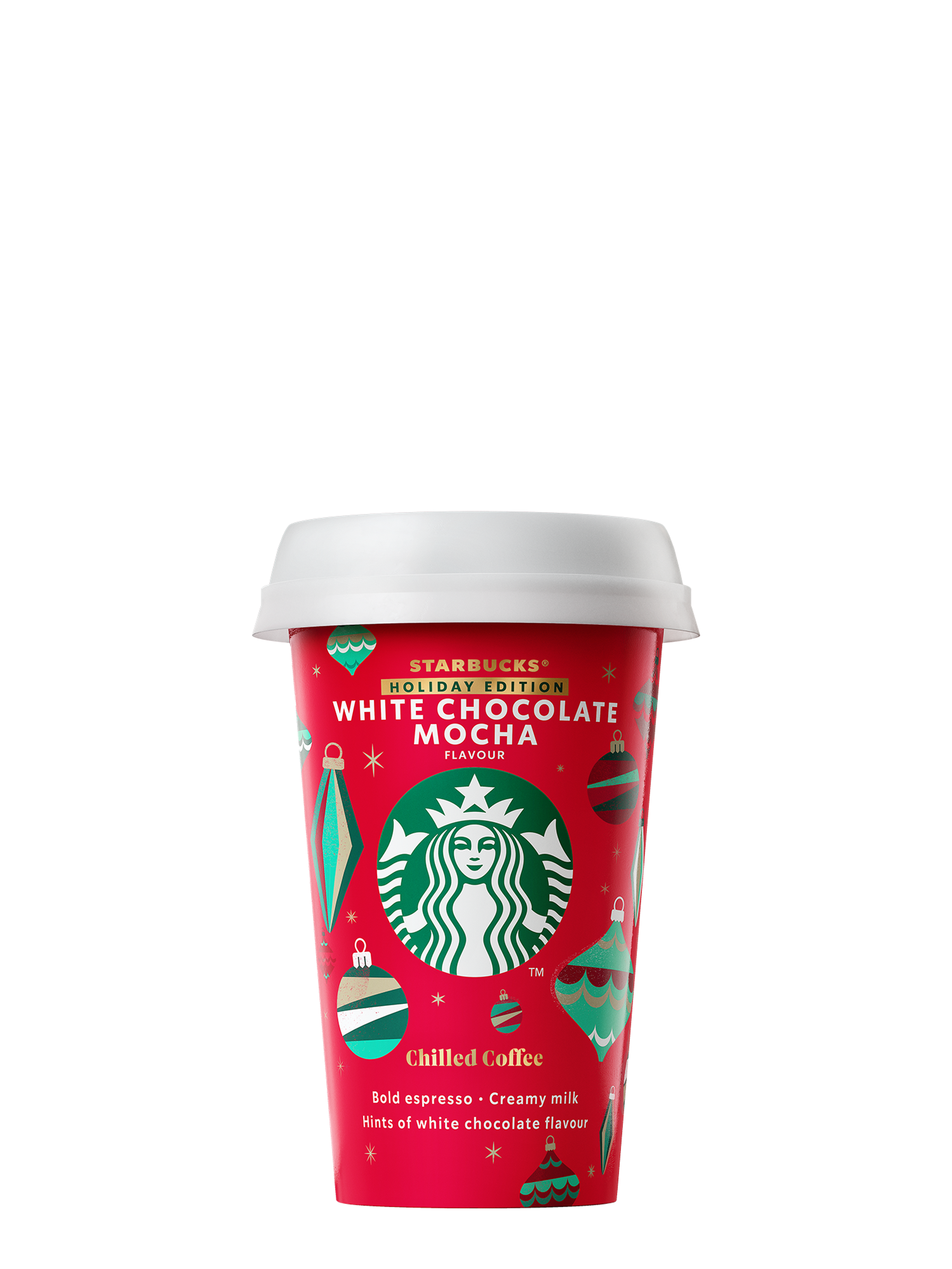 Produktbild som visar White Chocolate Mocha Chilled Coffee från Starbucks