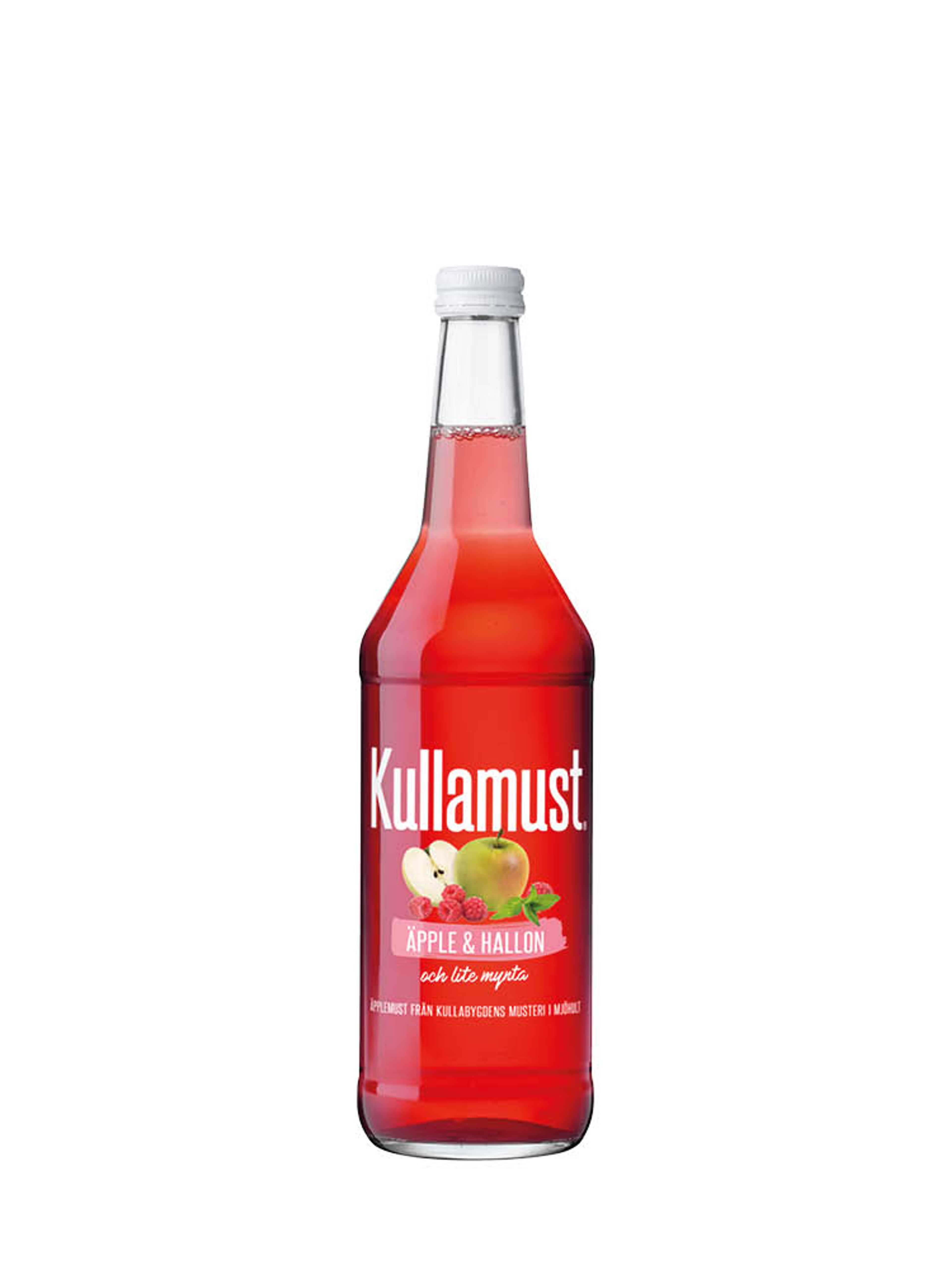 Produktbild som visar Äpplemust med hallon från Kullamust
