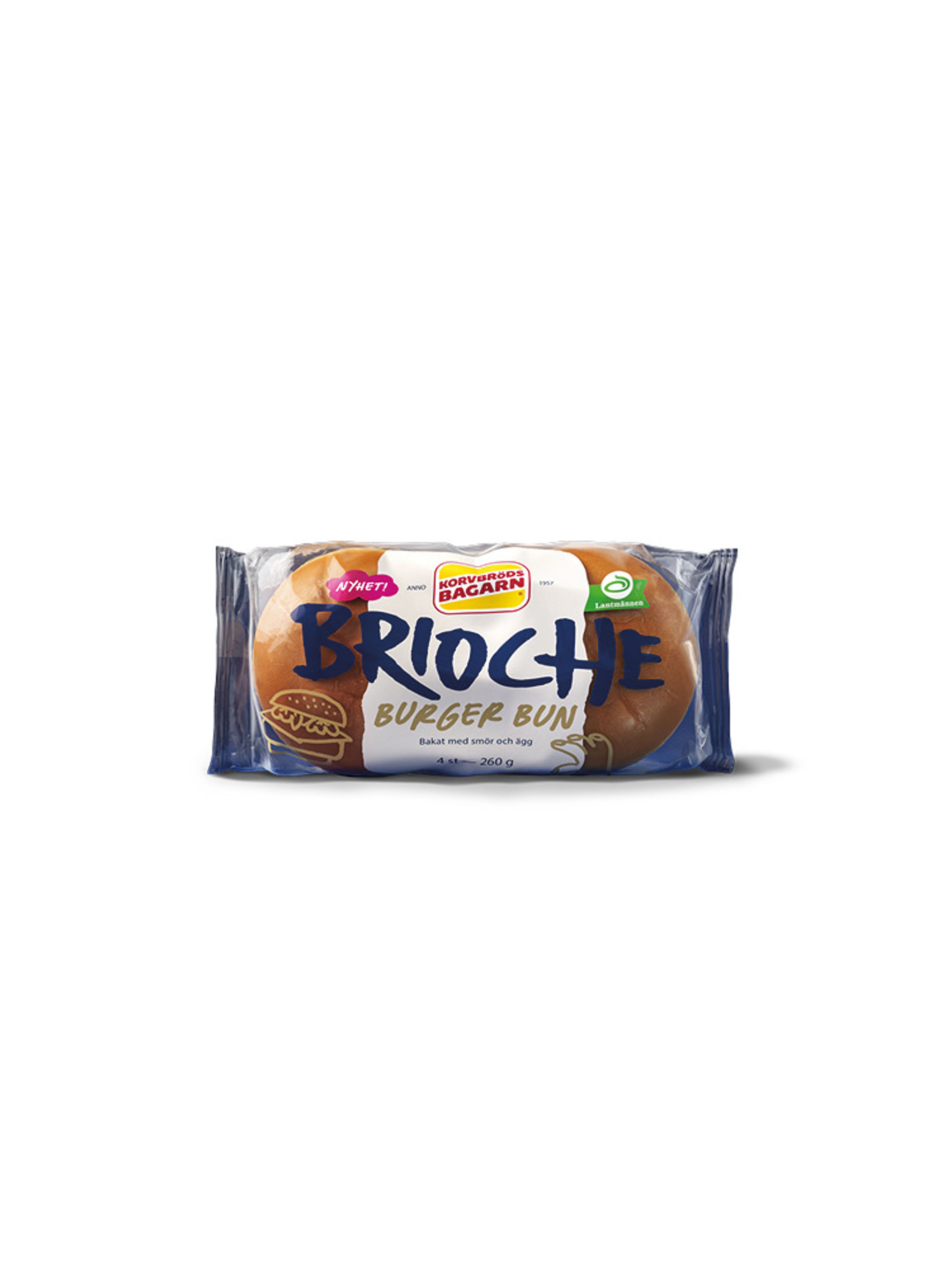 Produktbild som visar Brioche Burger Bun från Korvbrödsbagarn