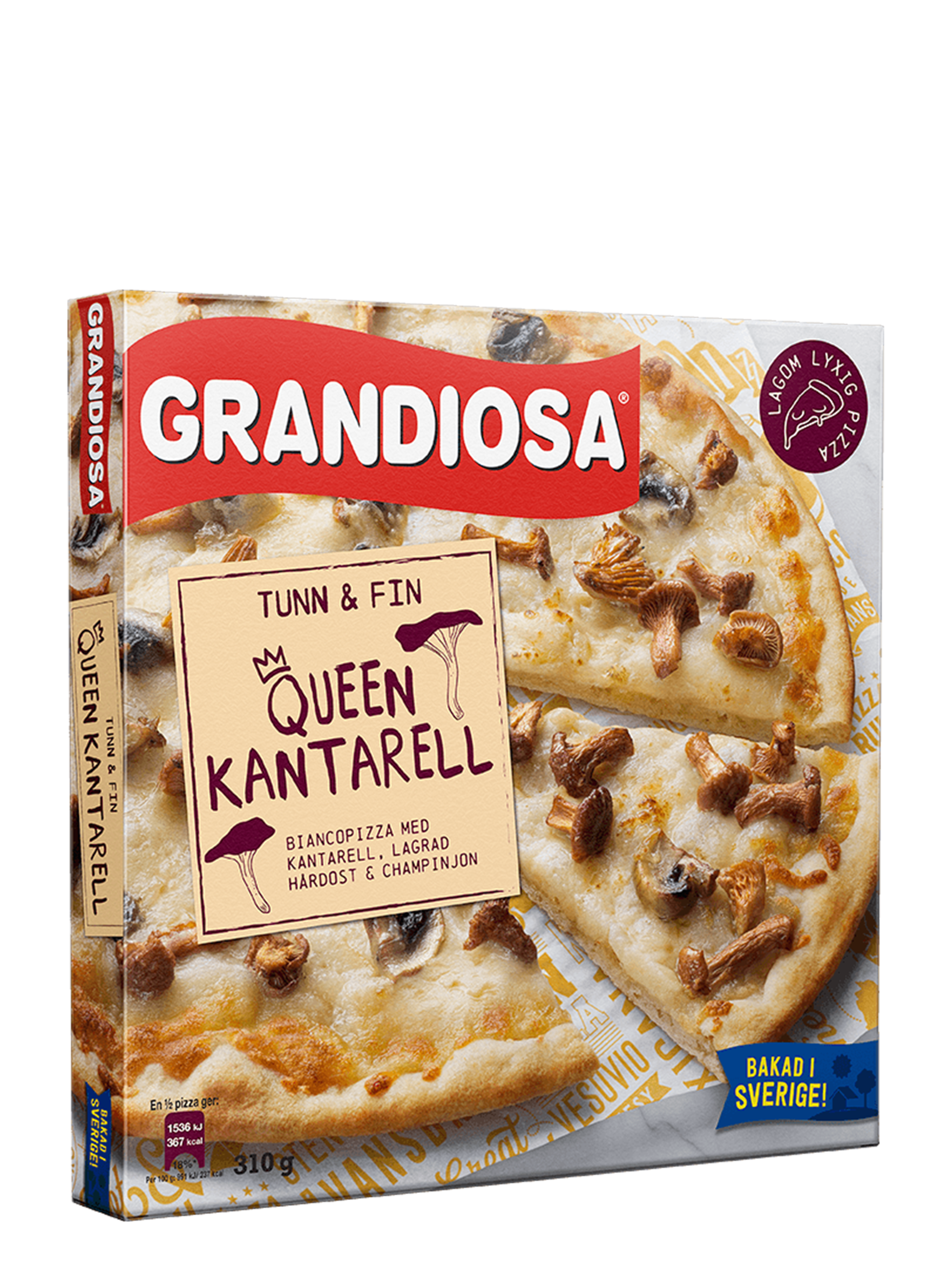 Produktbild som visar Queen Kantarell från Grandiosa
